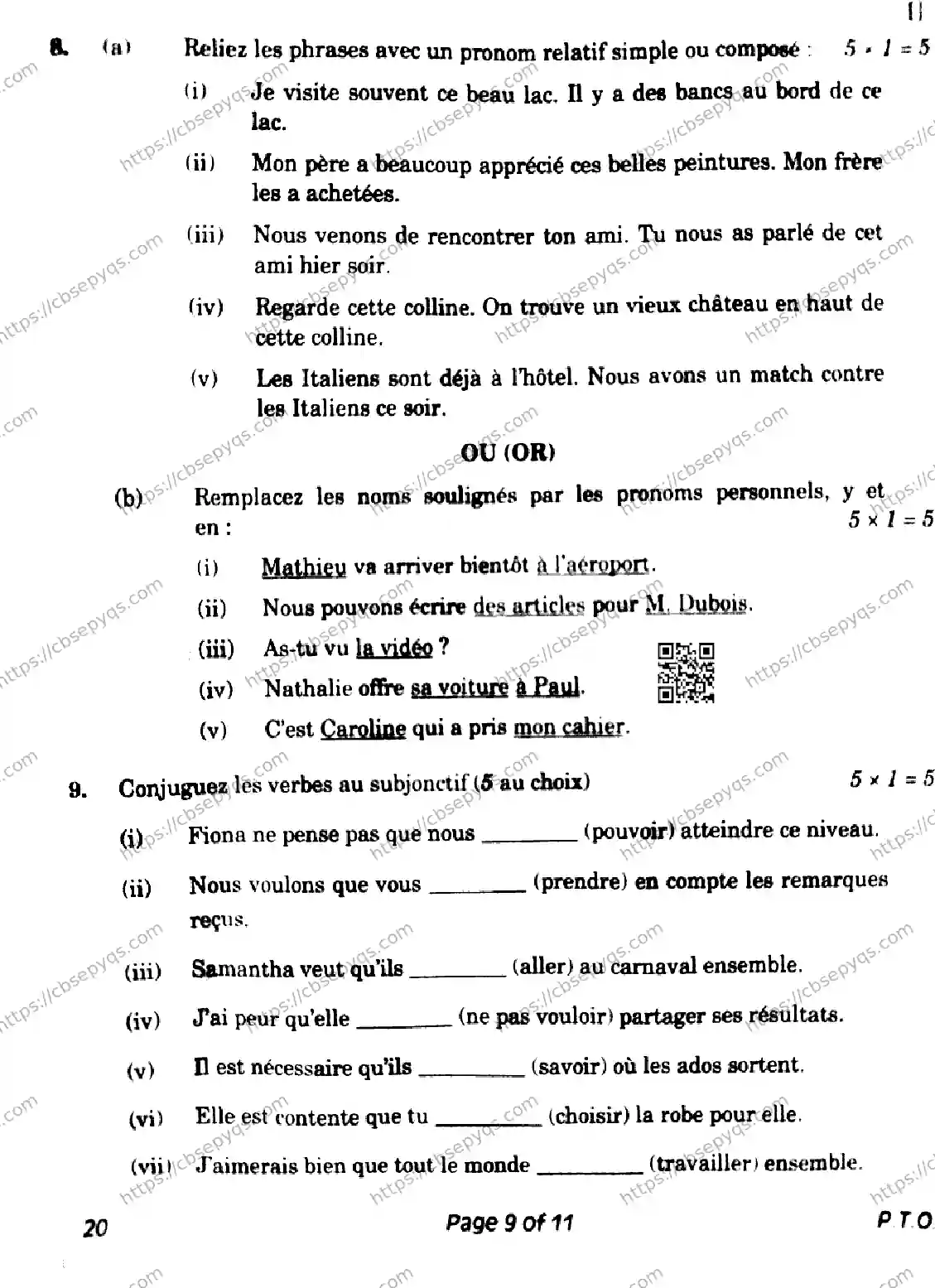 CBSE-Board-10-Previous-Year-Finals-Papers-2026-FRENCH-LMNK-SET-Page-9 Image