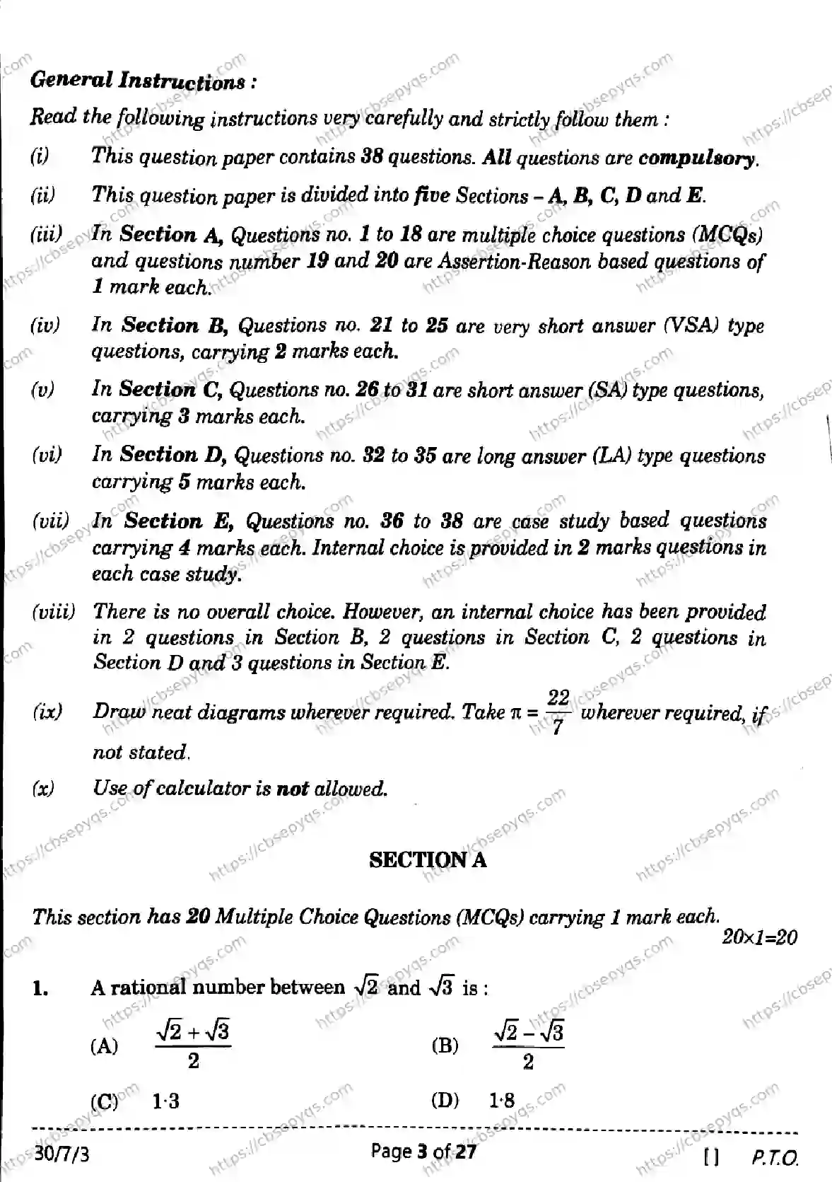 CBSE-Board-10-Previous-Year-Finals-Papers-2026-MATHEMATICS-STANDARD-DEGF-Page-3 Image