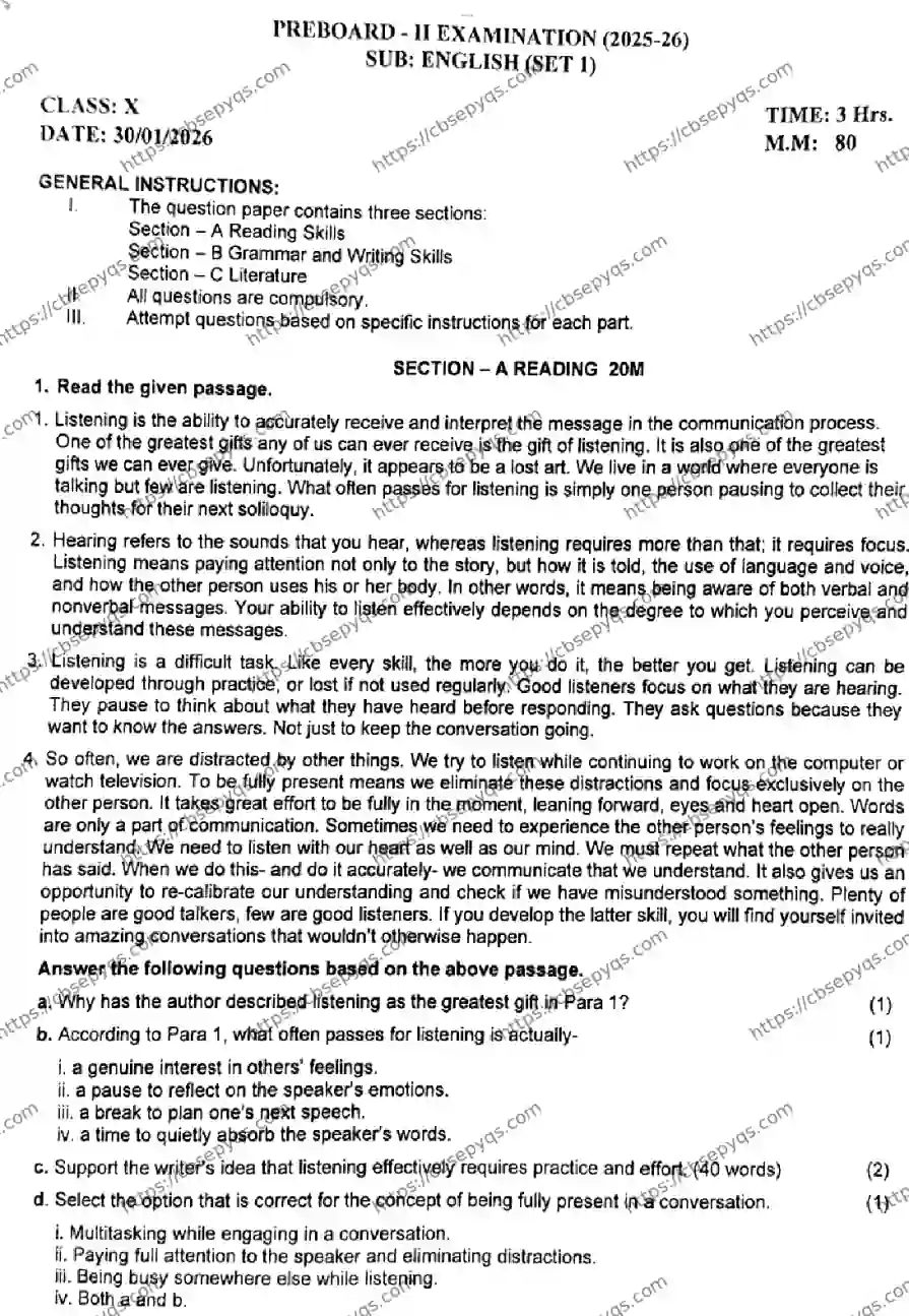 CBSE-Board-10-Previous-Year-PRE-BOARD-PAPERS-Papers-2026-PRE-BOARD-ENGLISH-SET-JAN-Page-1 Image