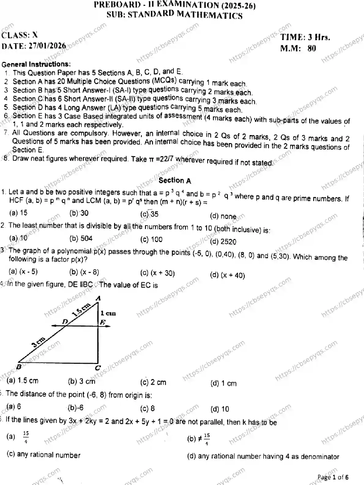 CBSE-Board-10-Previous-Year-PRE-BOARD-PAPERS-Papers-2026-PRE-BOARD-MATHEMATICS-STANDARD-JAN-Page-1 Image
