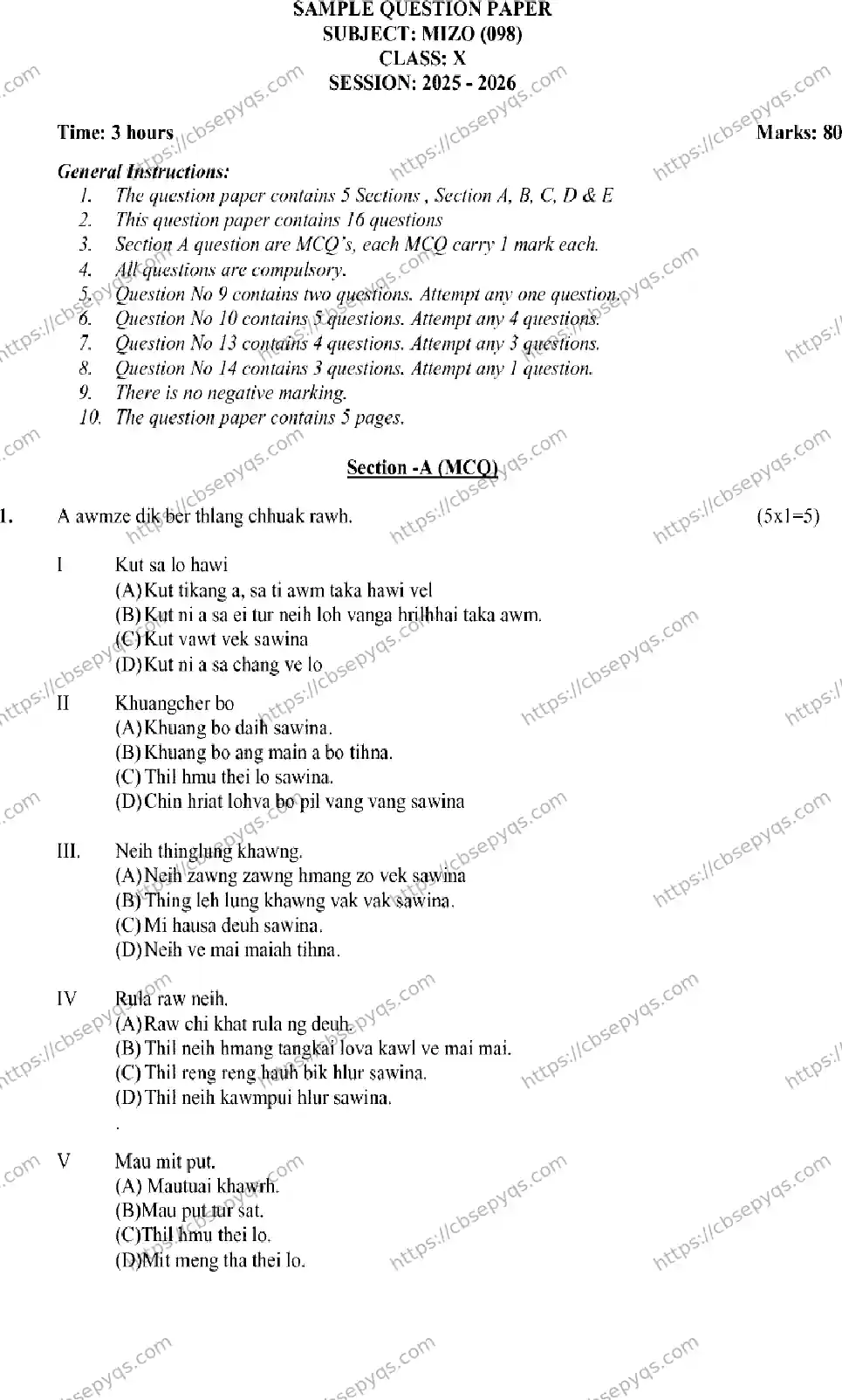 CBSE-Board-10-Previous-Year-Terms-Model-Papers-Papers-2026-MODEL-PAPER-MIZO-Page-1 Image