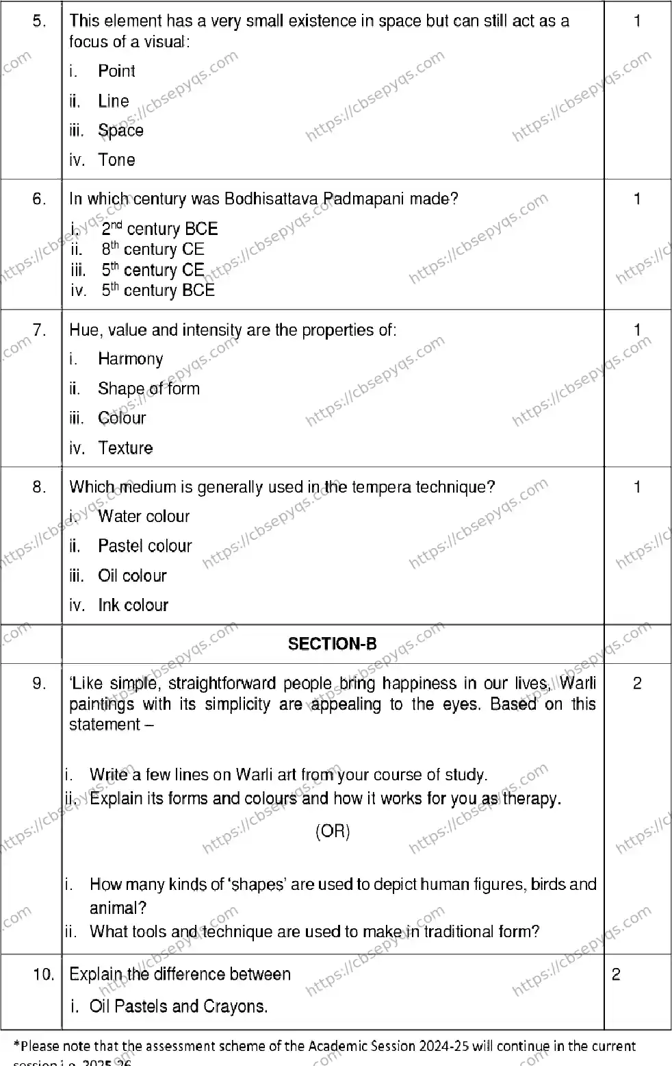 CBSE-Board-10-Previous-Year-Terms-Model-Papers-Papers-2026-MODEL-PAPER-PAINTING-Page-2 Image