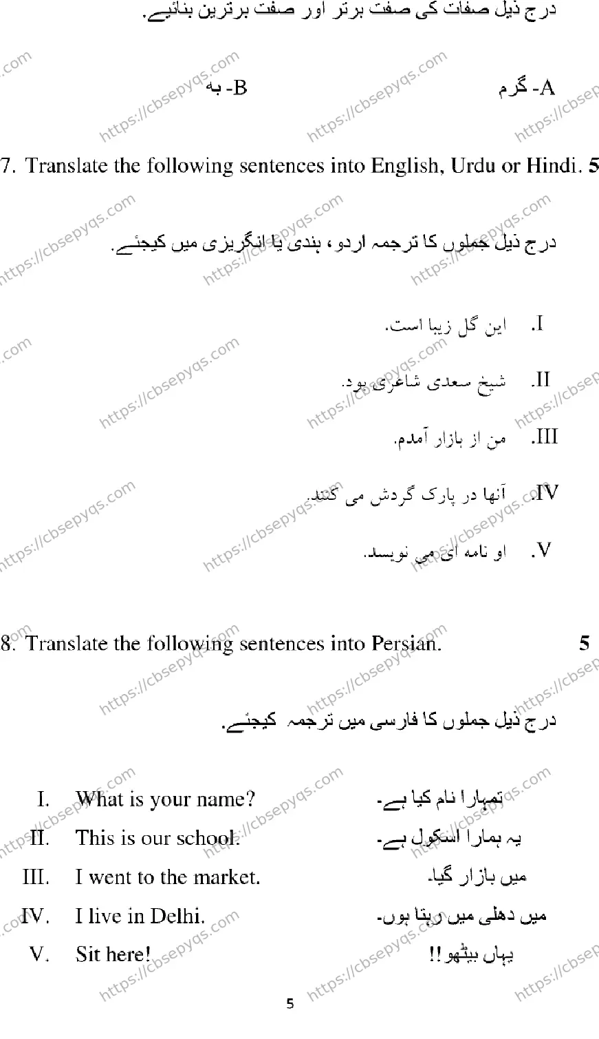 CBSE-Board-10-Previous-Year-Terms-Model-Papers-Papers-2026-MODEL-PAPER-PERSIAN-Page-5 Image