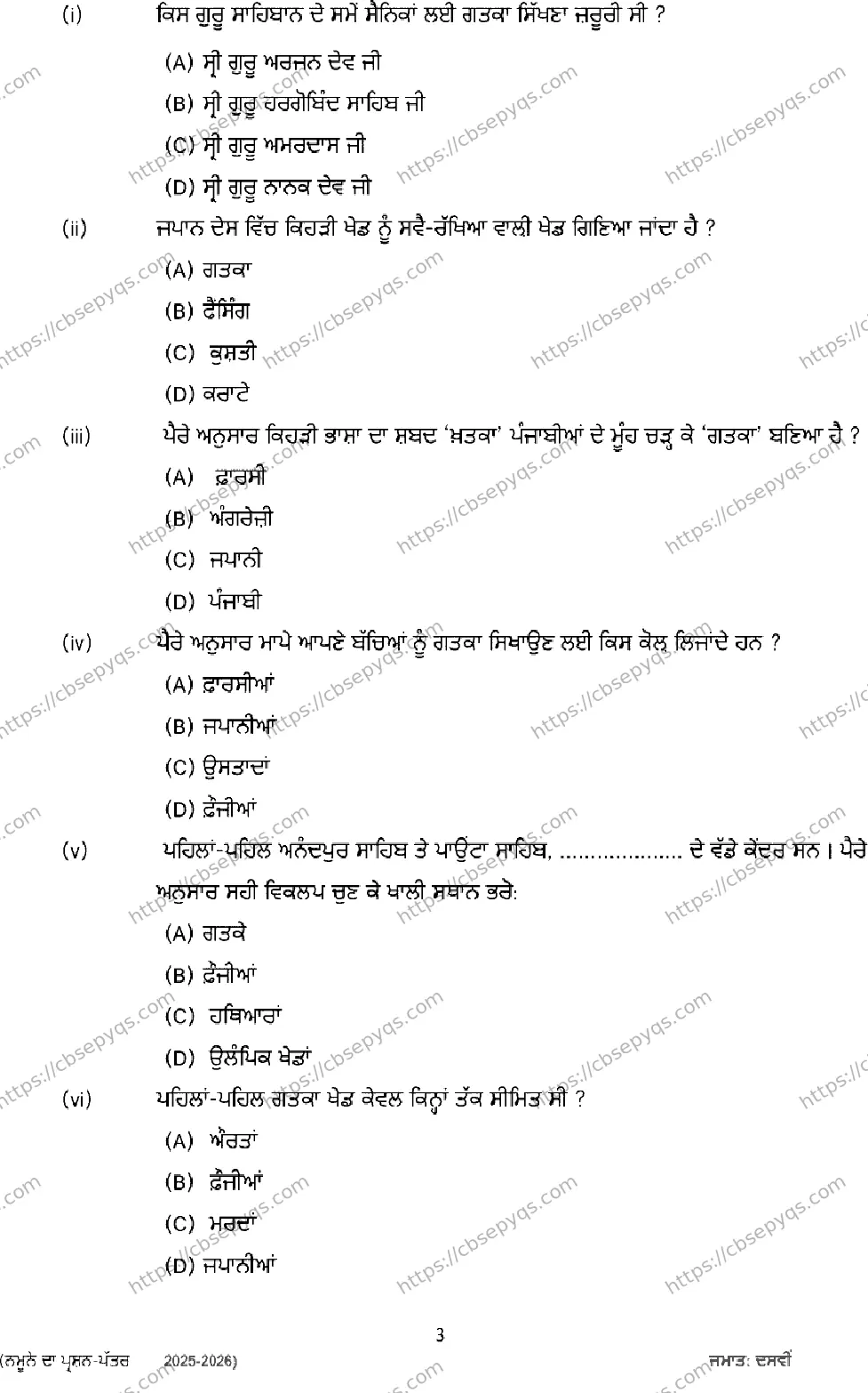 CBSE-Board-10-Previous-Year-Terms-Model-Papers-Papers-2026-MODEL-PAPER-PUNJABI-Page-3 Image