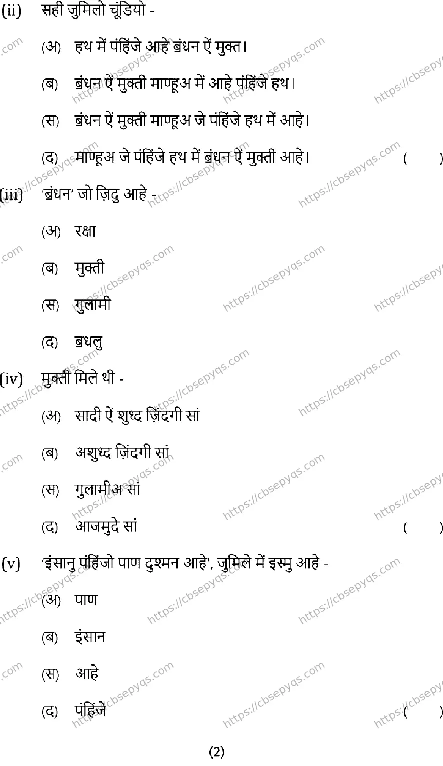 CBSE-Board-10-Previous-Year-Terms-Model-Papers-Papers-2026-MODEL-PAPER-SINDHI-Page-2 Image