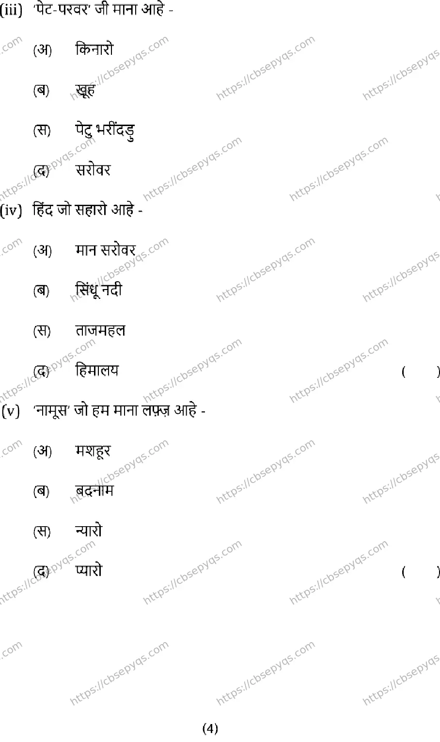 CBSE-Board-10-Previous-Year-Terms-Model-Papers-Papers-2026-MODEL-PAPER-SINDHI-Page-4 Image