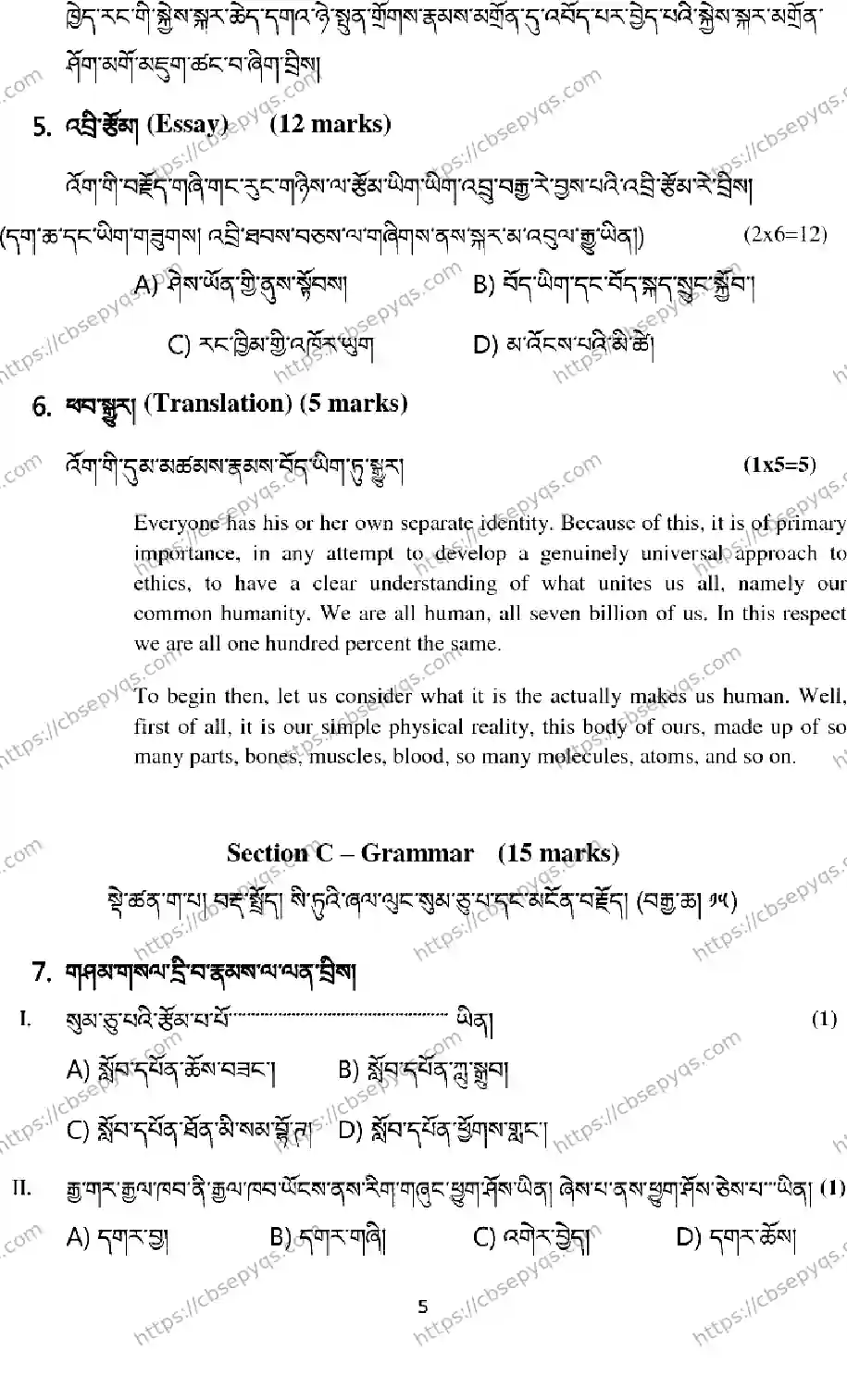 CBSE-Board-10-Previous-Year-Terms-Model-Papers-Papers-2026-MODEL-PAPER-TIBETAN-Page-5 Image