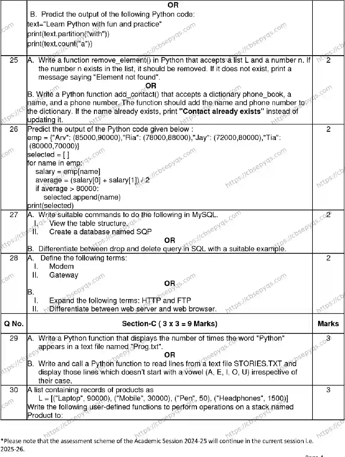 CBSE-Board-12-Previous-Year-Model-Papers-Papers-2026-MODEL-PAPER-COMPUTER-SCIENCE-Page-4 Image