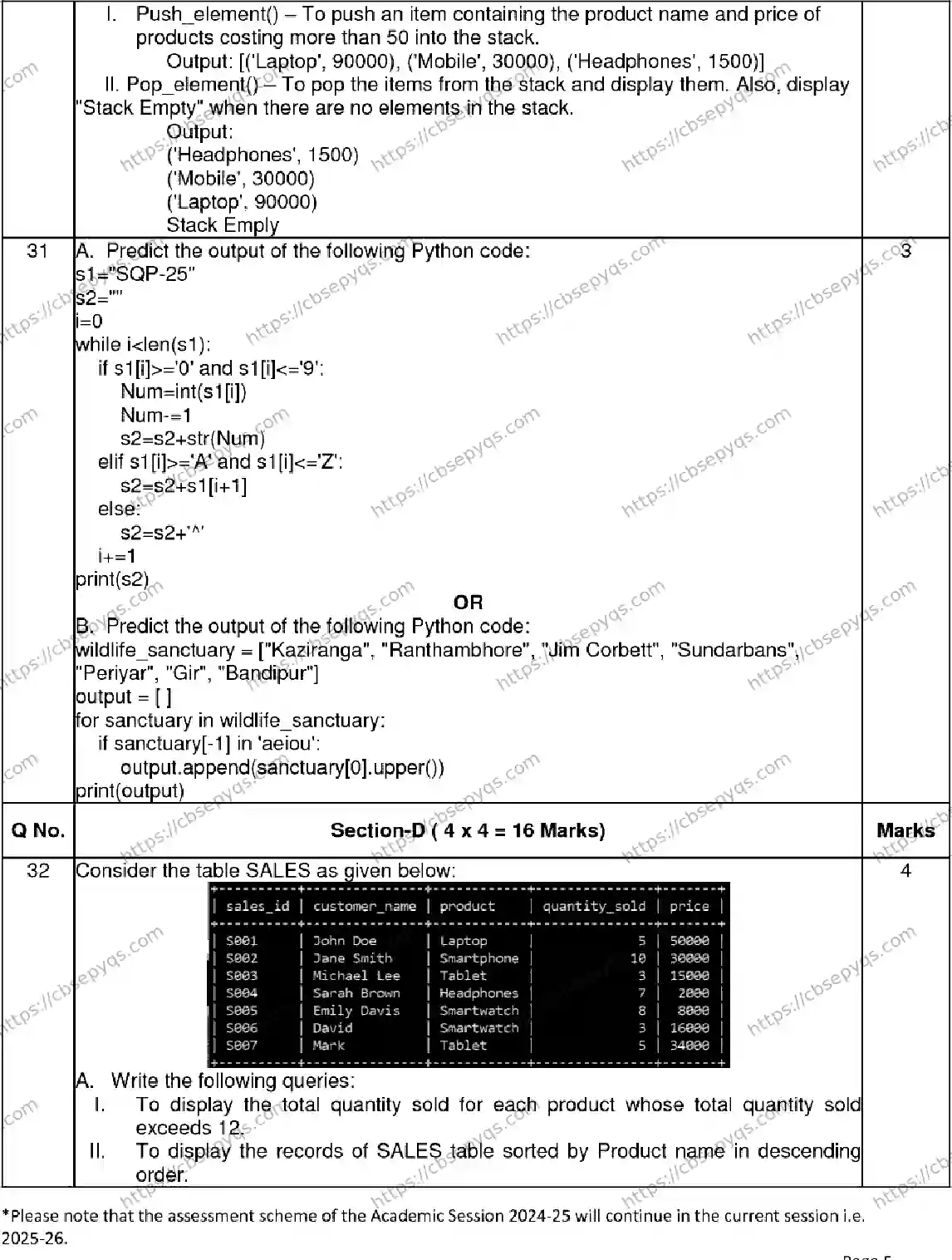CBSE-Board-12-Previous-Year-Model-Papers-Papers-2026-MODEL-PAPER-COMPUTER-SCIENCE-Page-5 Image