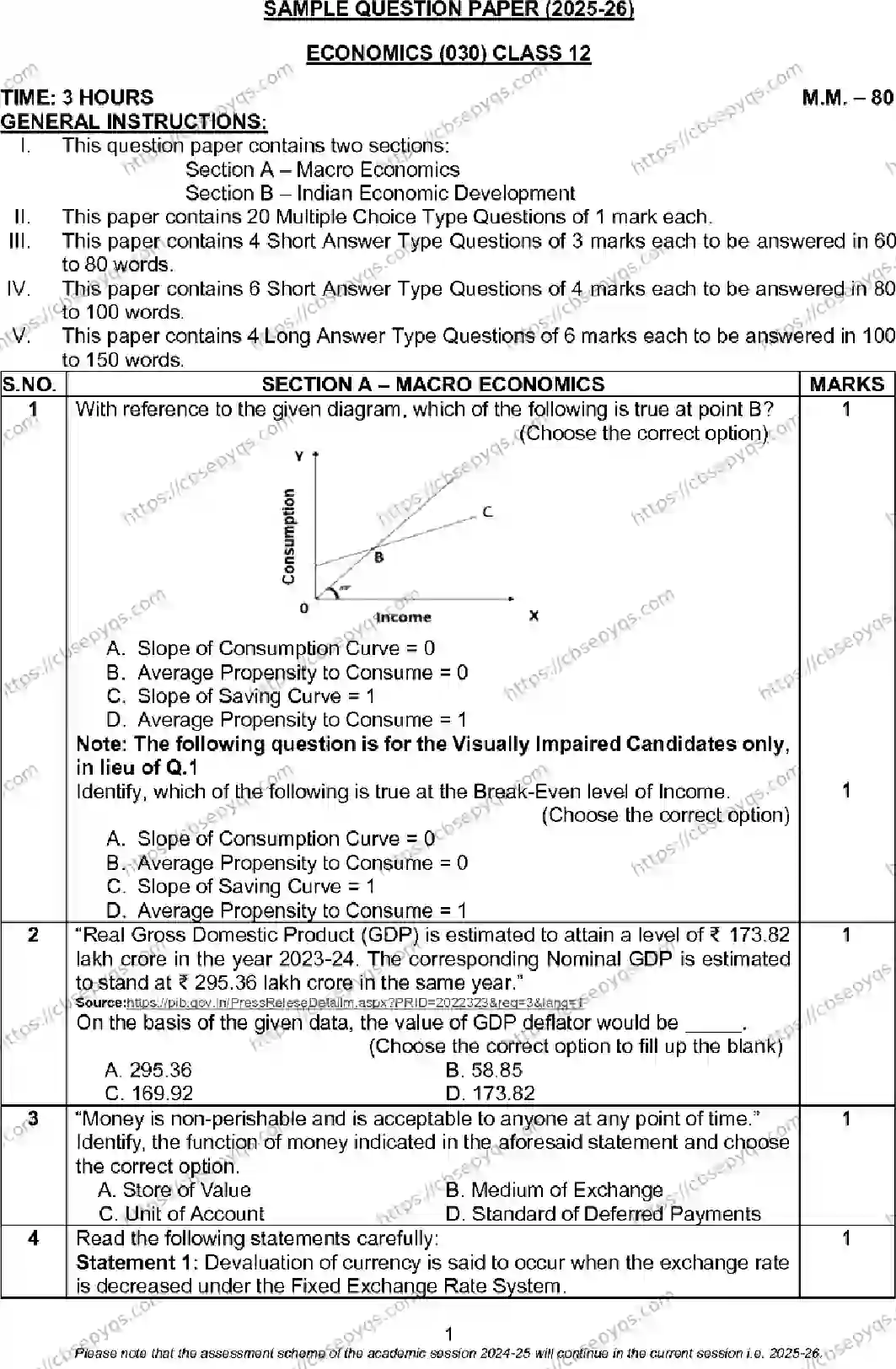 CBSE-Board-12-Previous-Year-Model-Papers-Papers-2026-MODEL-PAPER-ECONOMICS-Page-1 Image