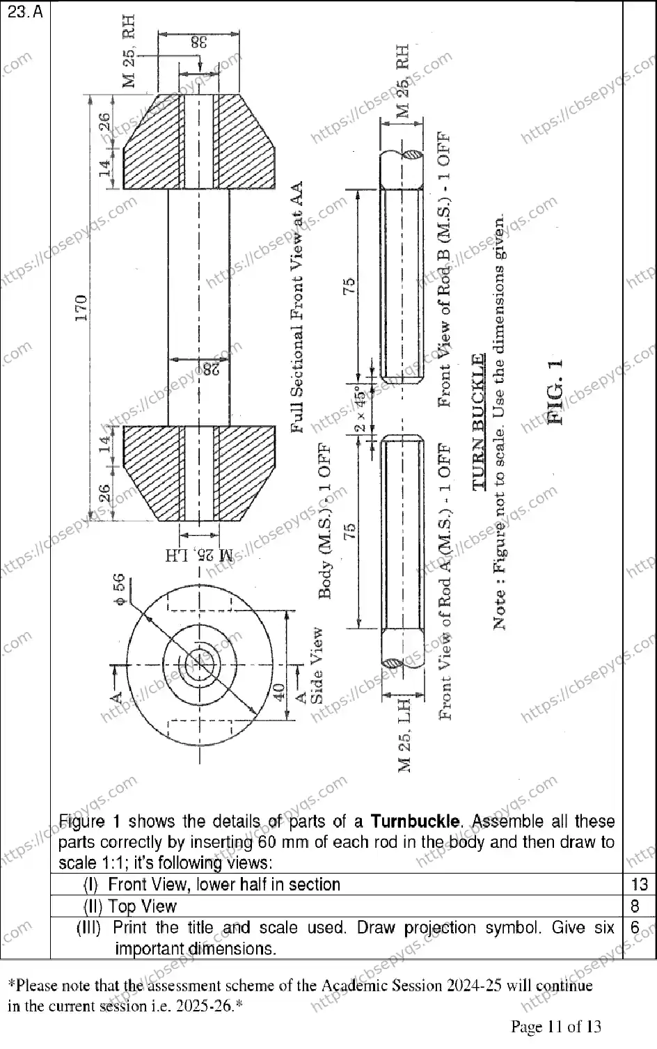 CBSE-Board-12-Previous-Year-Model-Papers-Papers-2026-MODEL-PAPER-ENGINEERING-GRAPHICS-Page-11 Image