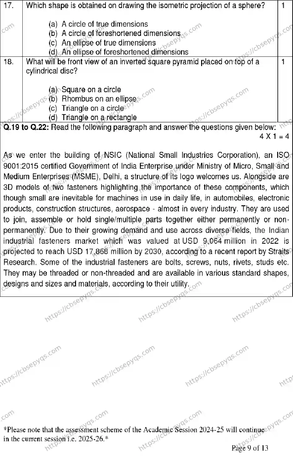 CBSE-Board-12-Previous-Year-Model-Papers-Papers-2026-MODEL-PAPER-ENGINEERING-GRAPHICS-Page-9 Image