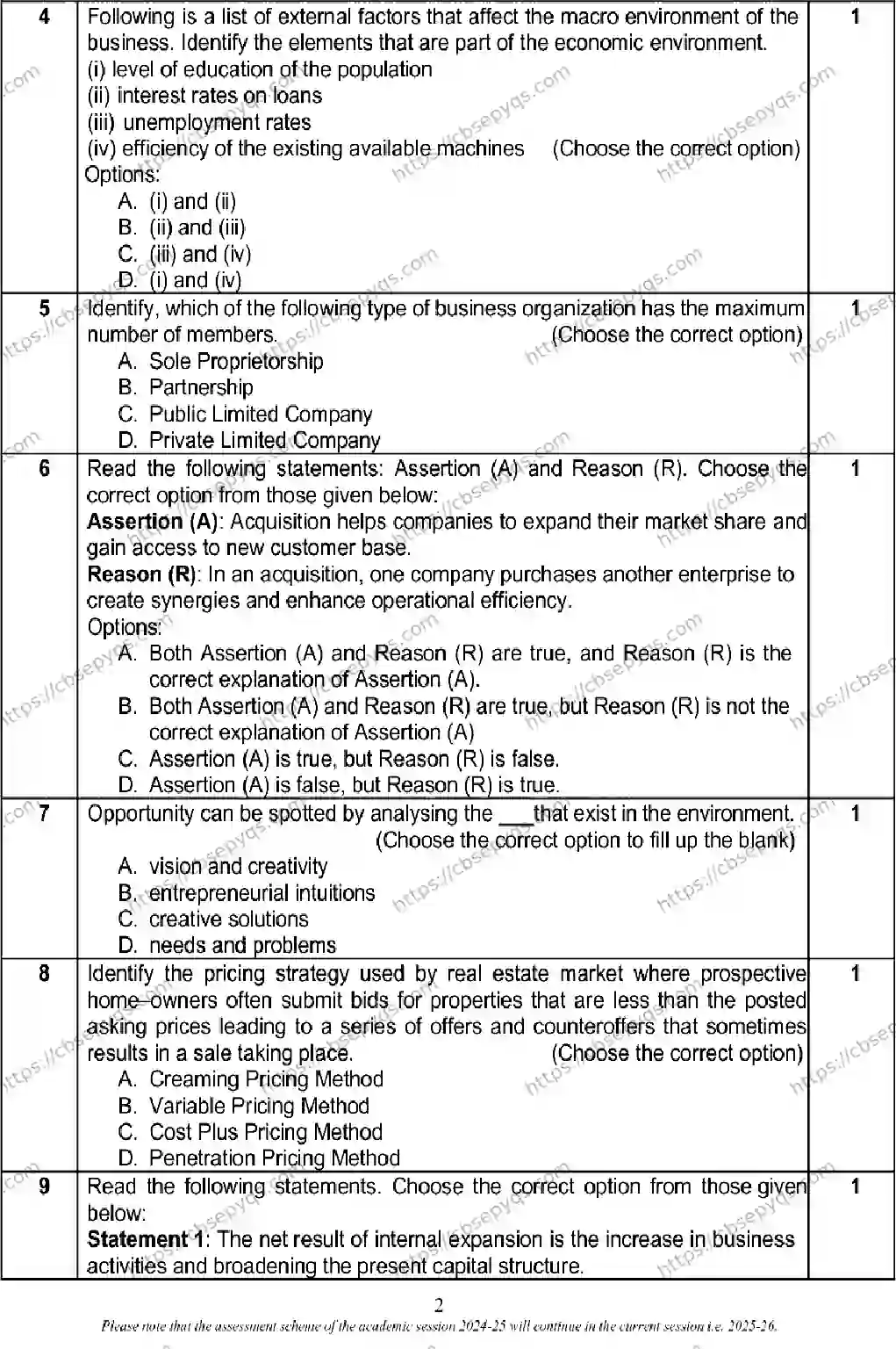 CBSE-Board-12-Previous-Year-Model-Papers-Papers-2026-MODEL-PAPER-ENTREPRENEURSHIP-Page-2 Image