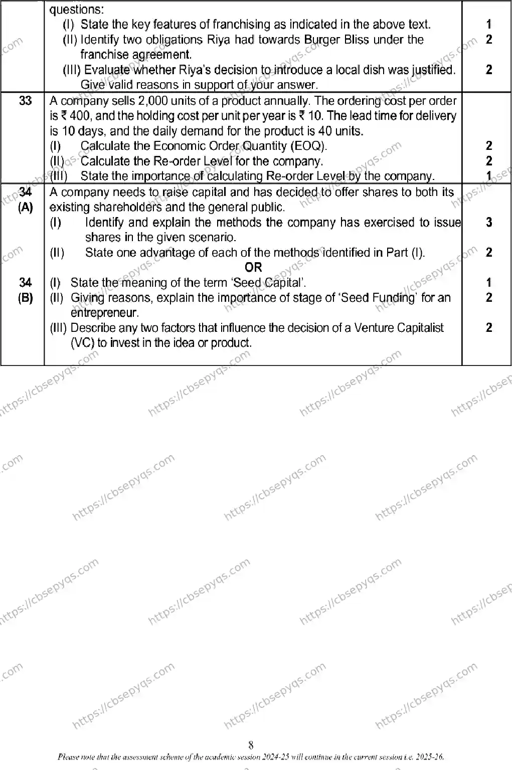 CBSE-Board-12-Previous-Year-Model-Papers-Papers-2026-MODEL-PAPER-ENTREPRENEURSHIP-Page-8 Image