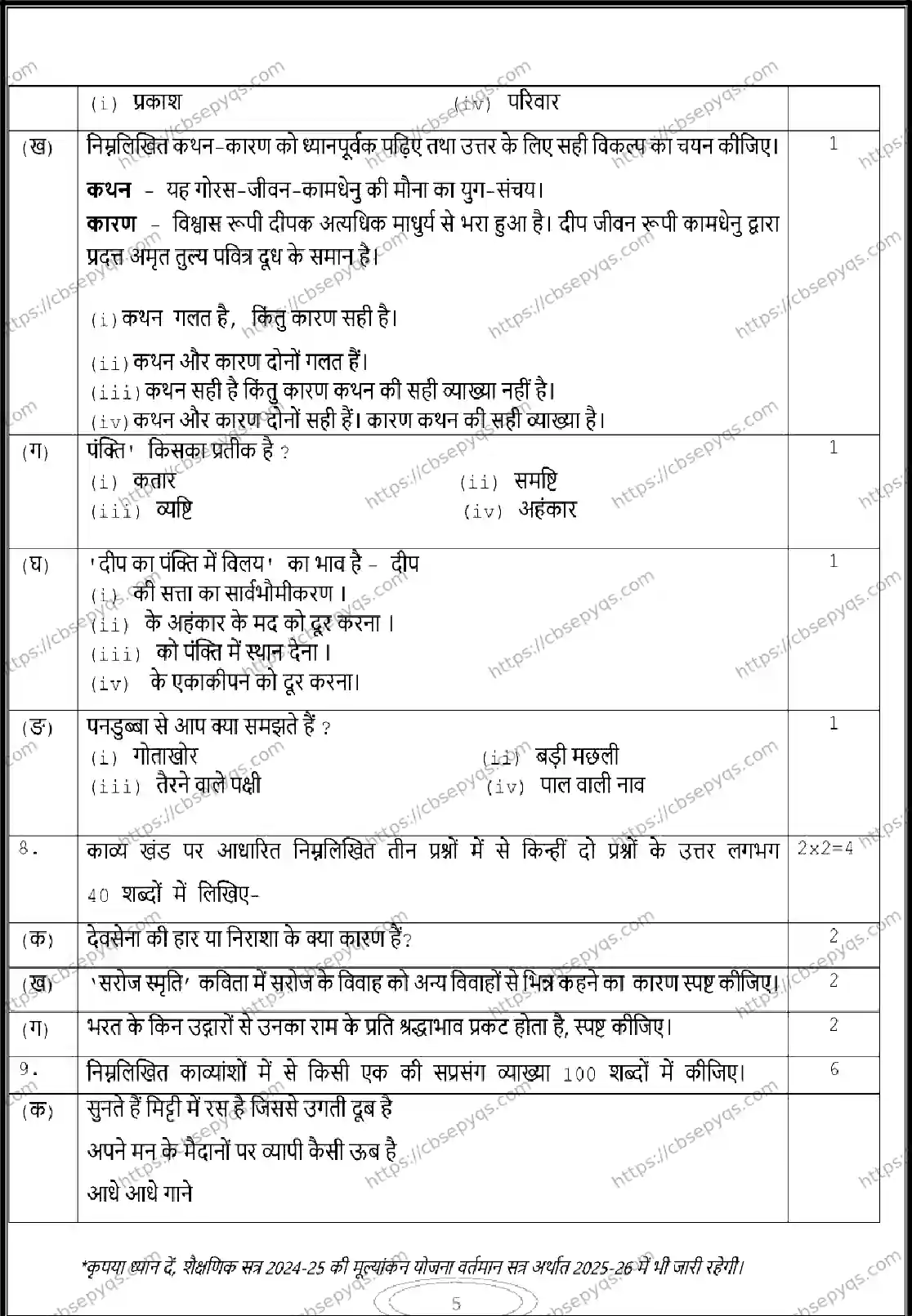 CBSE-Board-12-Previous-Year-Model-Papers-Papers-2026-MODEL-PAPER-HINDI-Page-5 Image