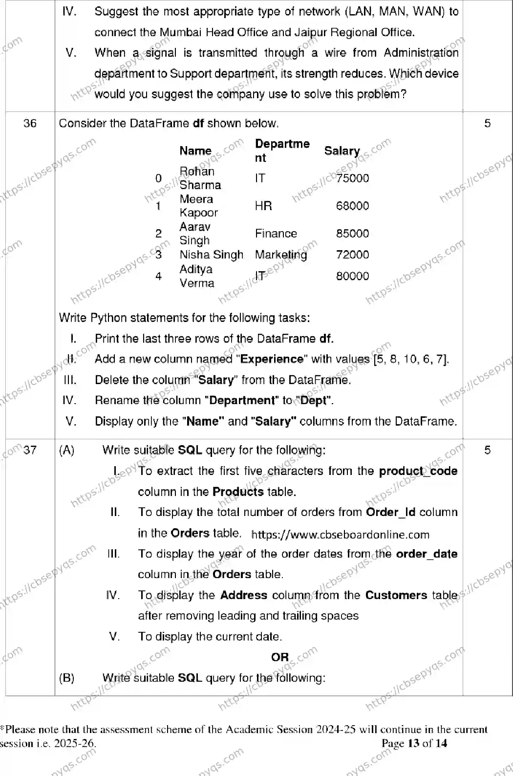 CBSE-Board-12-Previous-Year-Model-Papers-Papers-2026-MODEL-PAPER-INFORMATICS-PRACTICES-Page-13 Image