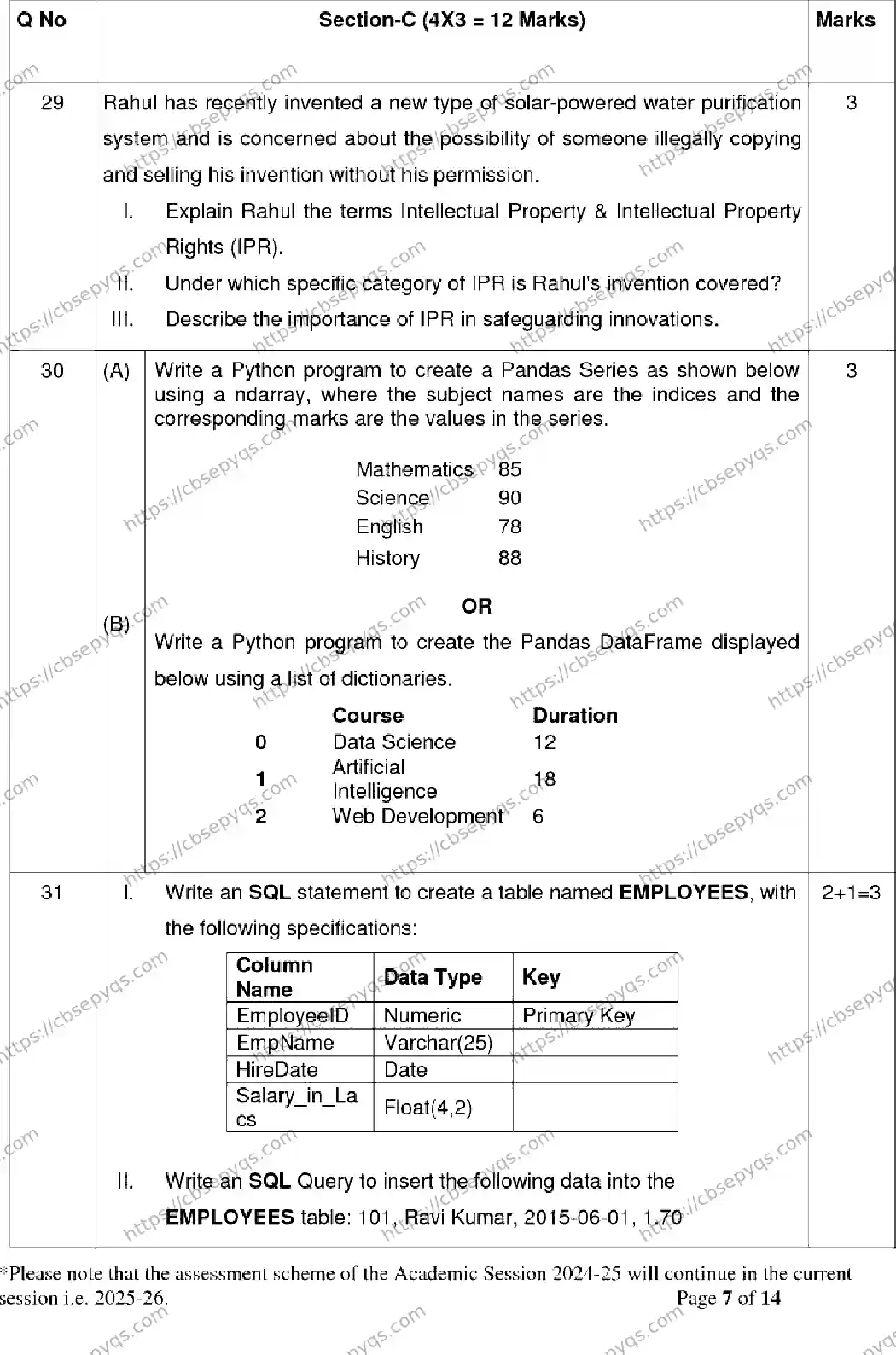 CBSE-Board-12-Previous-Year-Model-Papers-Papers-2026-MODEL-PAPER-INFORMATICS-PRACTICES-Page-7 Image