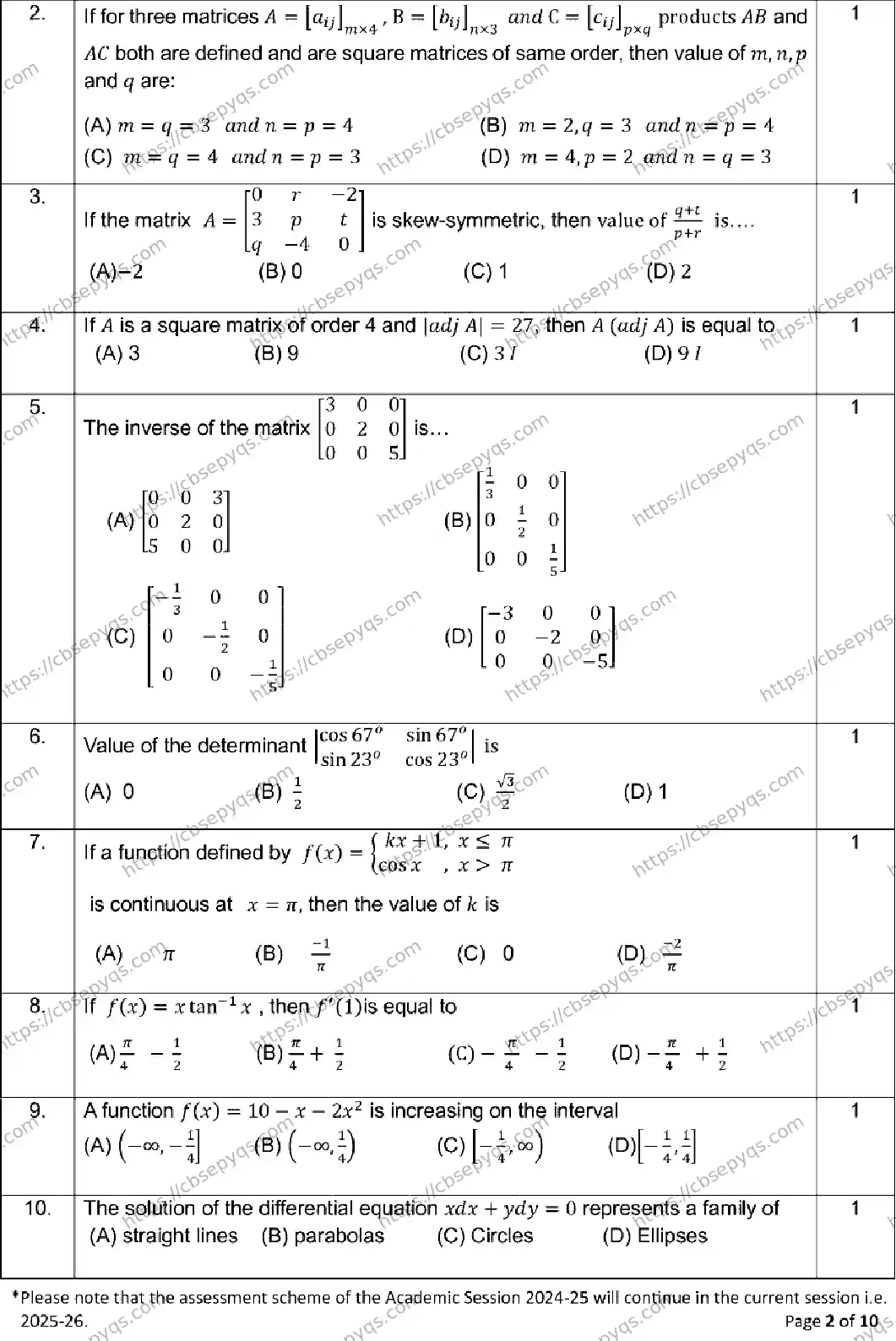 CBSE-Board-12-Previous-Year-Model-Papers-Papers-2026-MODEL-PAPER-MATHEMATICS-Page-2 Image