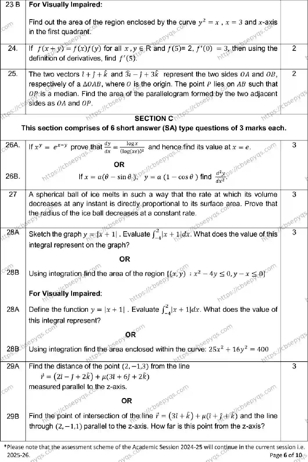 CBSE-Board-12-Previous-Year-Model-Papers-Papers-2026-MODEL-PAPER-MATHEMATICS-Page-6 Image