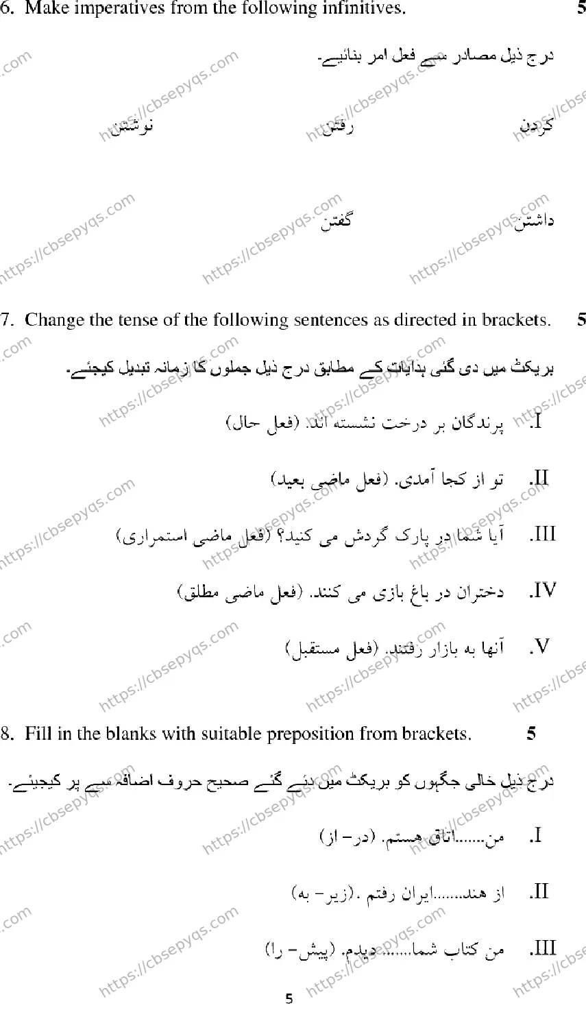 CBSE-Board-12-Previous-Year-Model-Papers-Papers-2026-MODEL-PAPER-PERSIAN-Page-5 Image