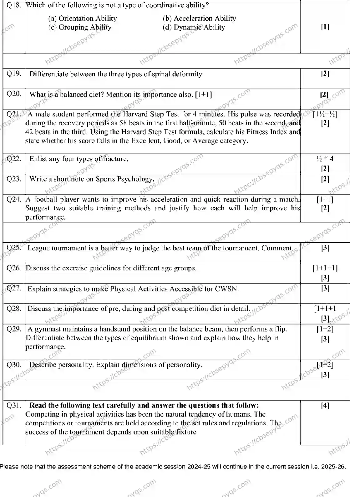 CBSE-Board-12-Previous-Year-Model-Papers-Papers-2026-MODEL-PAPER-PHYSICAL-EDUCATION-Page-4 Image