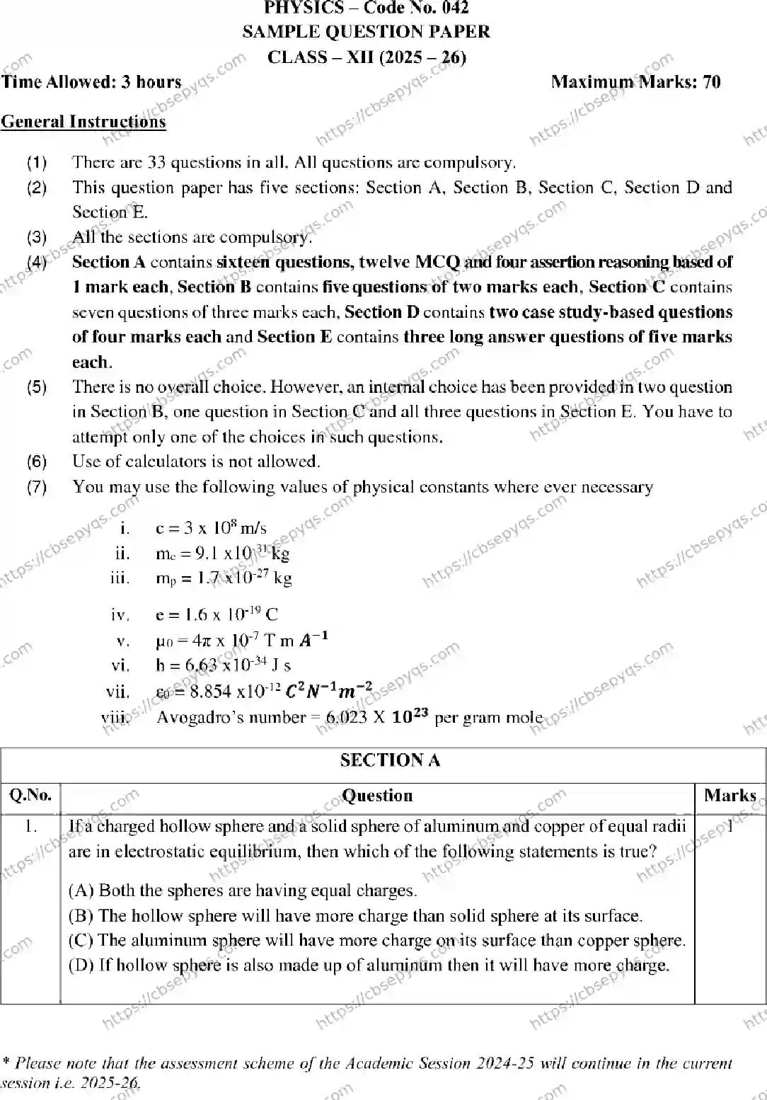 CBSE-Board-12-Previous-Year-Model-Papers-Papers-2026-MODEL-PAPER-PHYSICS-Page-1 Image