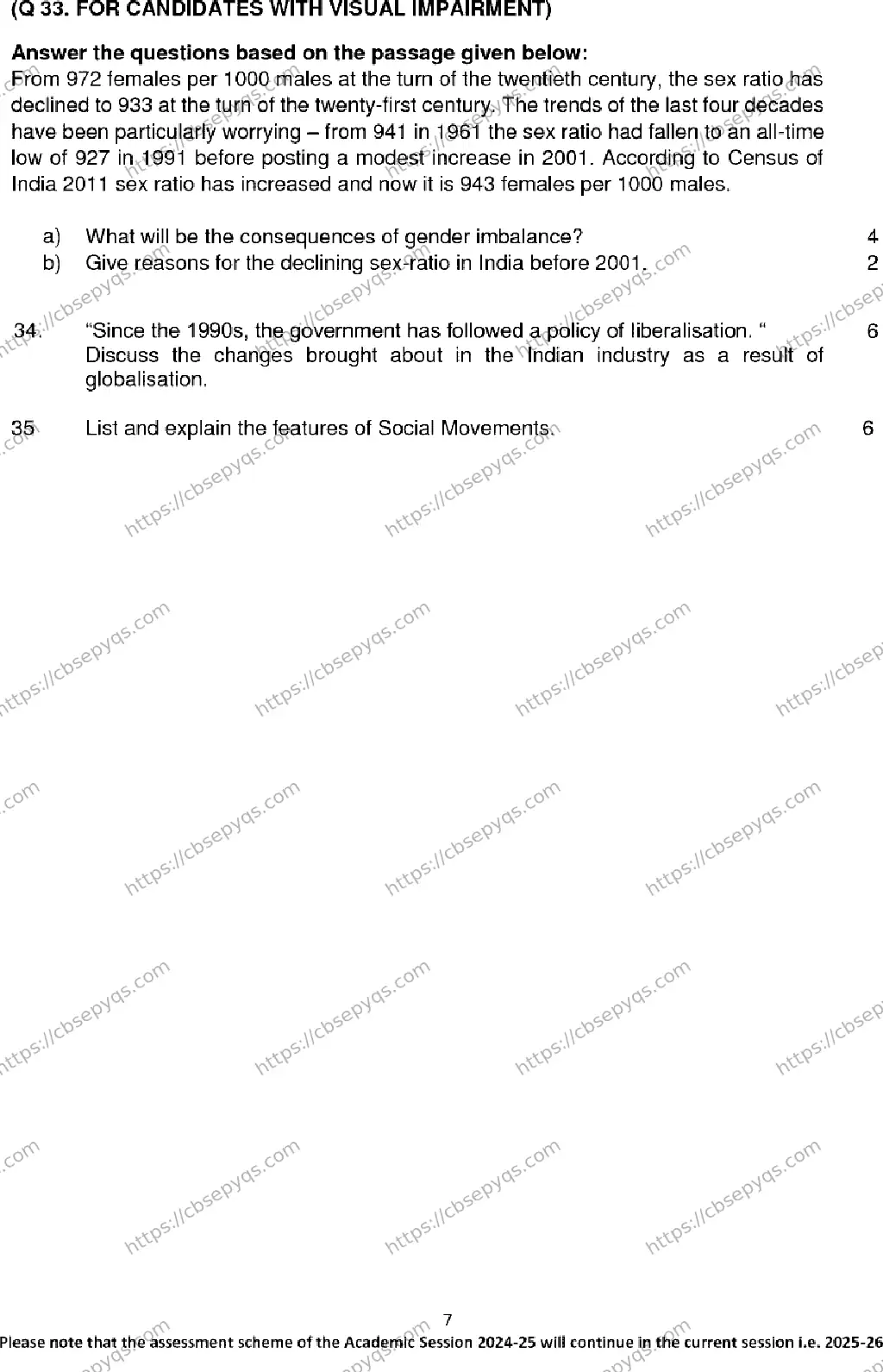 CBSE-Board-12-Previous-Year-Model-Papers-Papers-2026-MODEL-PAPER-SOCIOLOGY-Page-7 Image