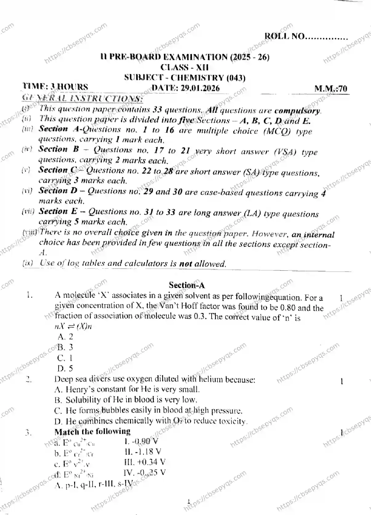 CBSE-Board-12-Previous-Year-PRE-BOARD-PAPERS-Papers-2026-PRE-BOARD-CHEMISTRY-JAN-Page-1 Image