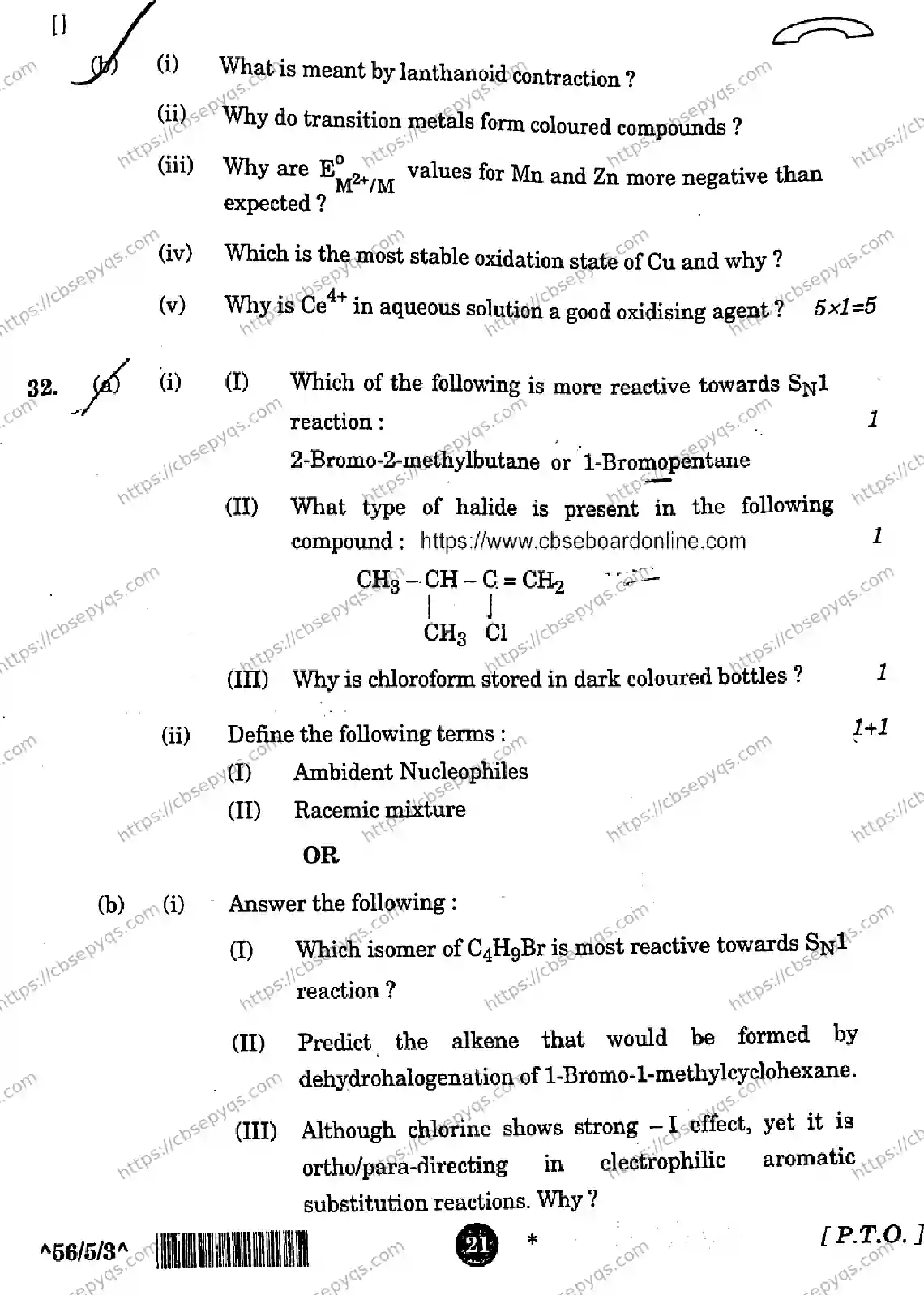 CBSE-Board-12-Previous-Year-Question-Papers-Papers-2026-CHEMISTRY-QSRP-SET-F-Page-21 Image