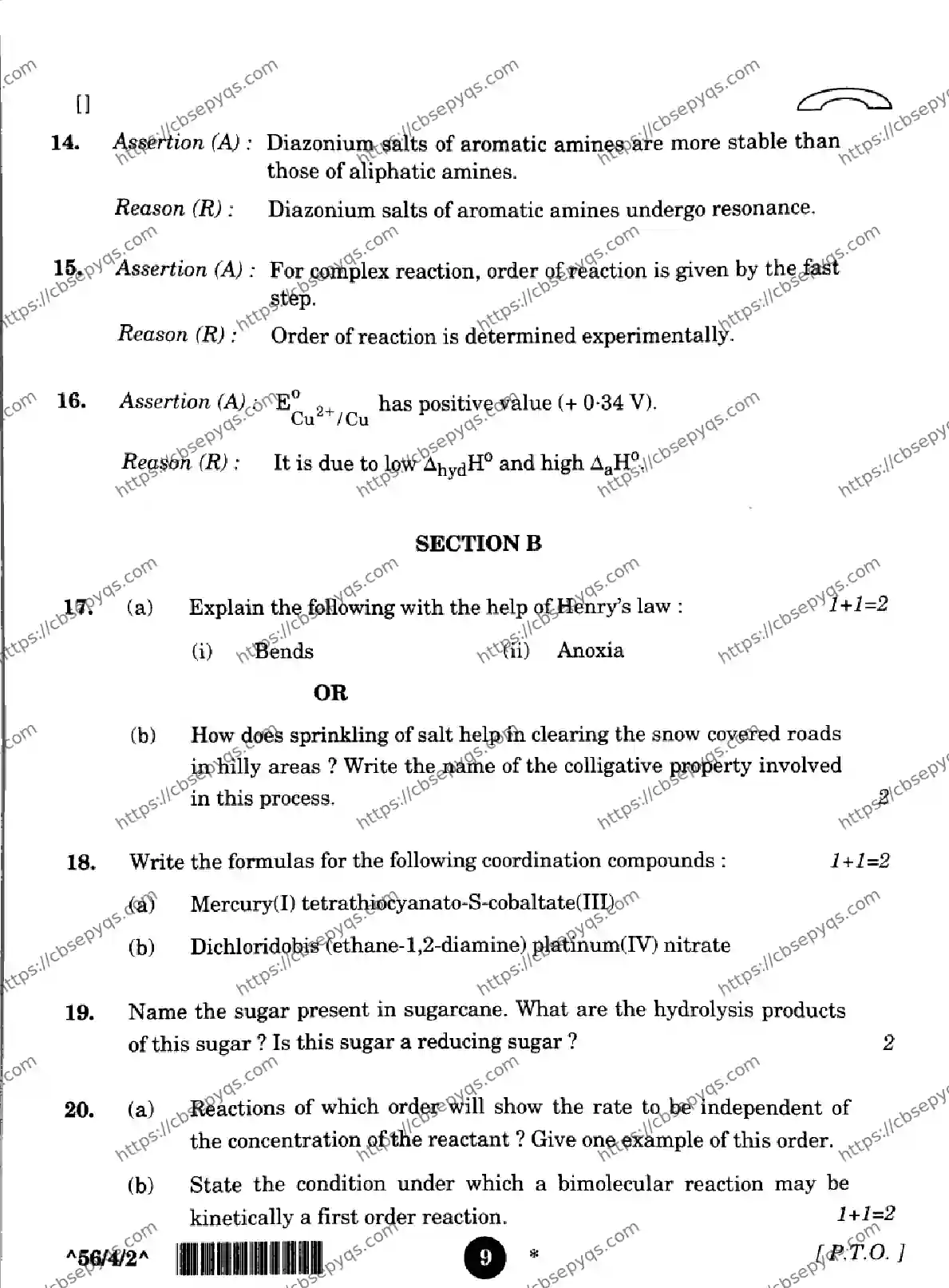 CBSE-Board-12-Previous-Year-Question-Papers-Papers-2026-CHEMISTRY-SQRP-SET-B-Page-9 Image