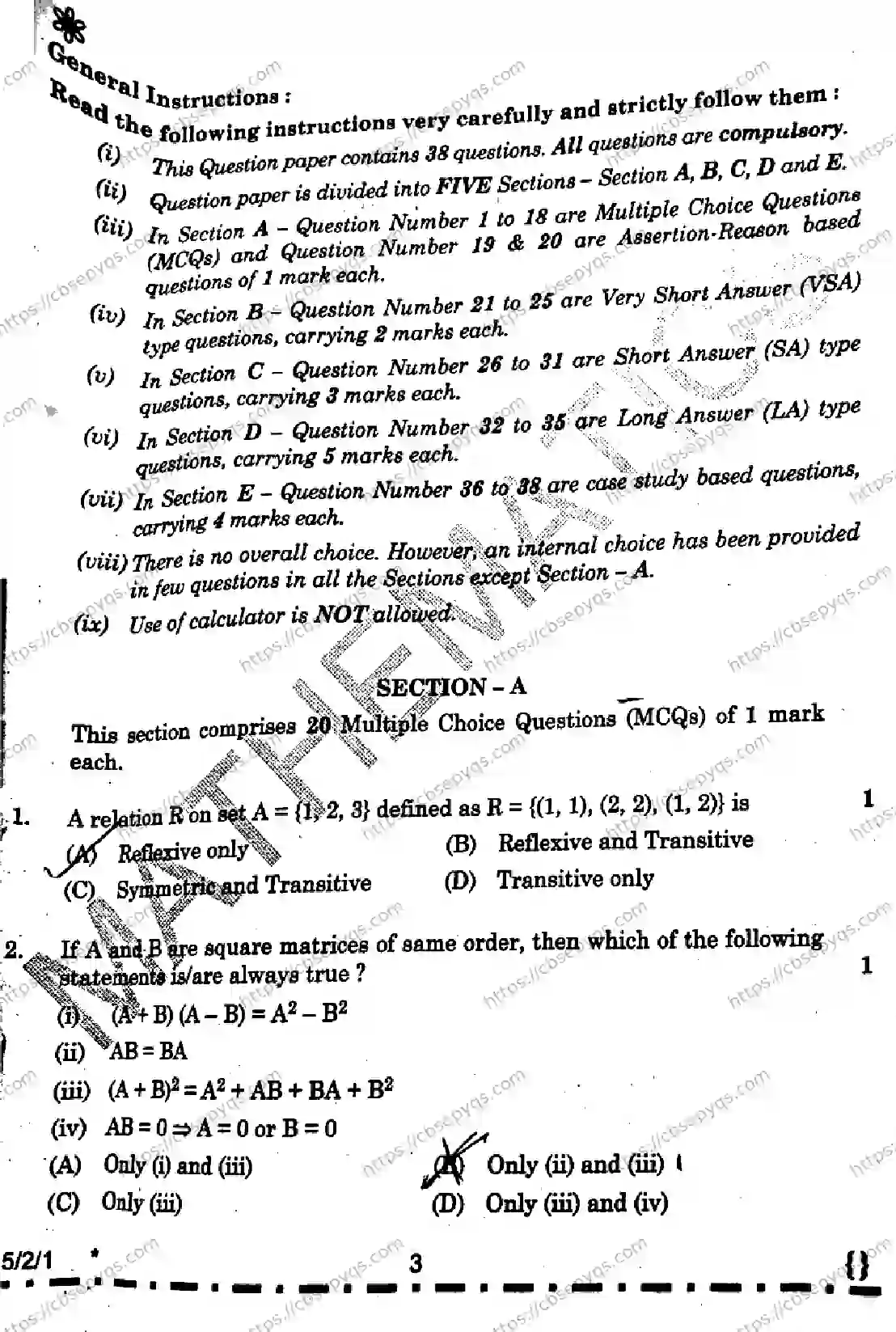 CBSE-Board-12-Previous-Year-Question-Papers-Papers-2026-MATHEMATICS-PQSR-SET-A-Page-2 Image