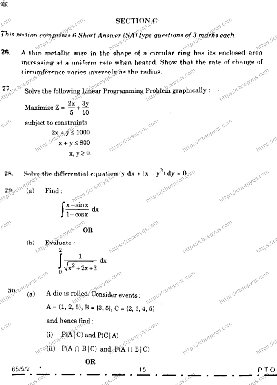 CBSE-Board-12-Previous-Year-Question-Papers-Papers-2026-MATHEMATICS-PQSR-SET-D-Page-15 Image