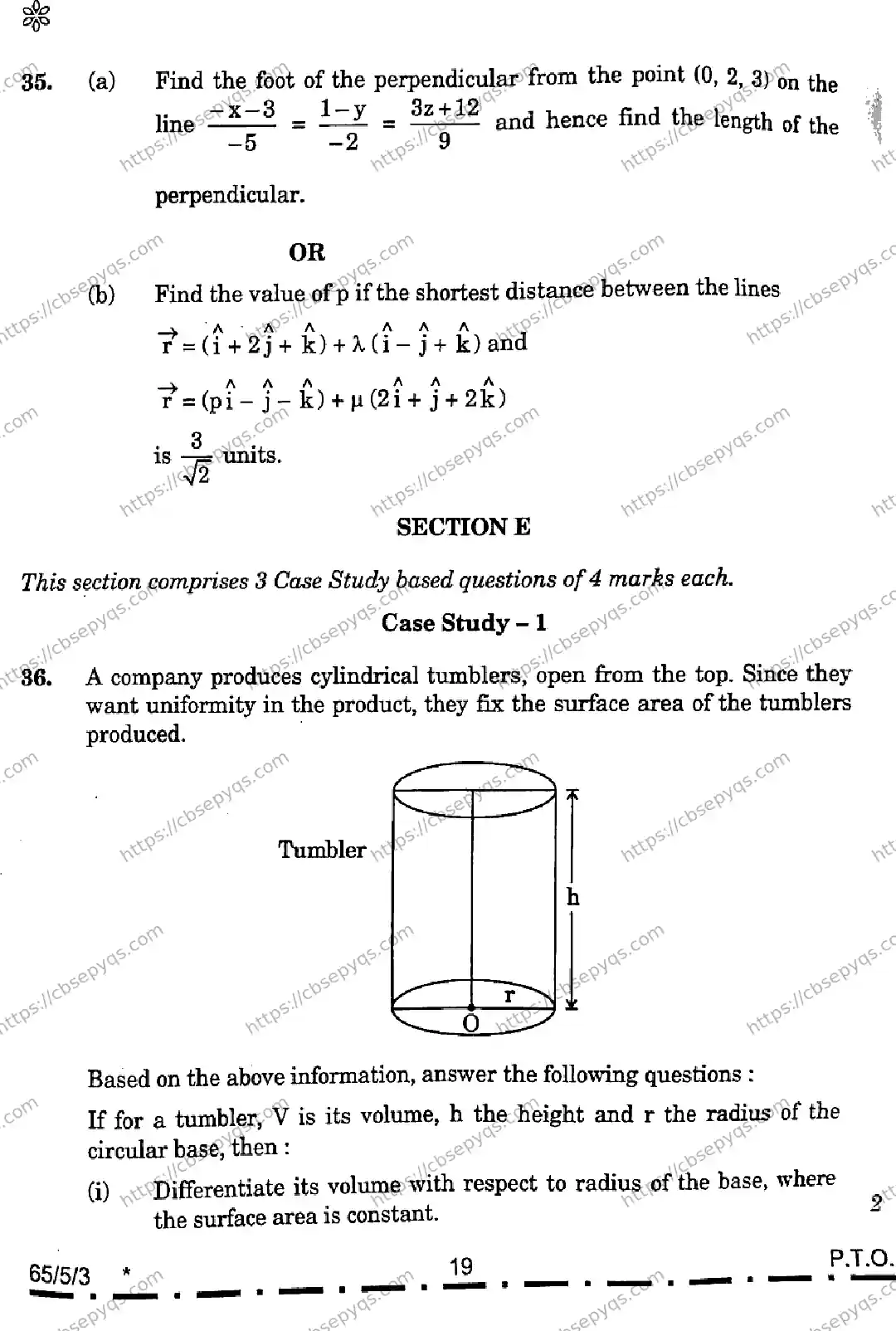CBSE-Board-12-Previous-Year-Question-Papers-Papers-2026-MATHEMATICS-PQSR-SET-E-Page-19 Image