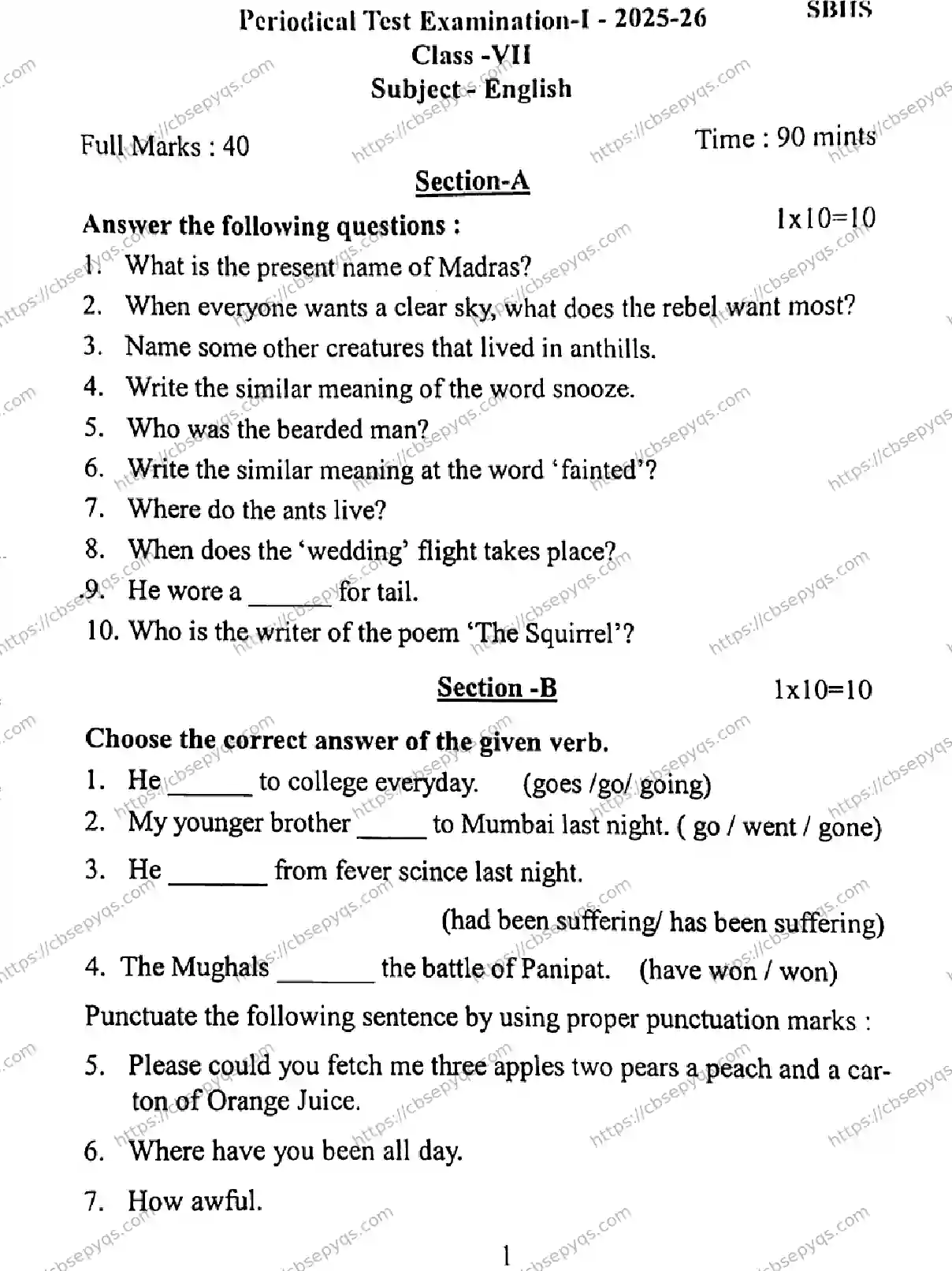 CBSE-Board-7-Previous-Year-PRE-BOARD-PAPERS-Papers-2026-PERIODICAL-TEST-ENGLISH-Page-1 Image