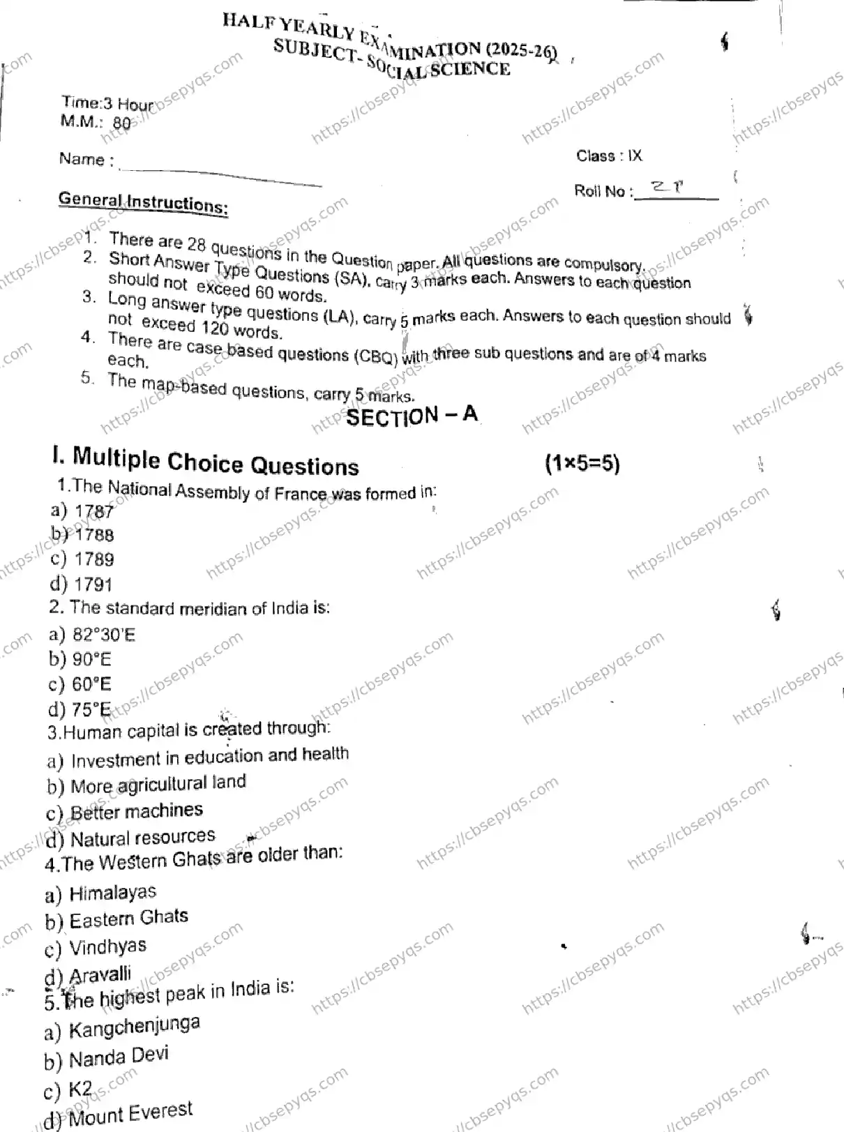 CBSE-Board-9-Previous-Year-PRE-BOARD-PAPERS-Papers-2026-HALF-YEARLY-SOCIAL-SCIENCE-Page-1 Image