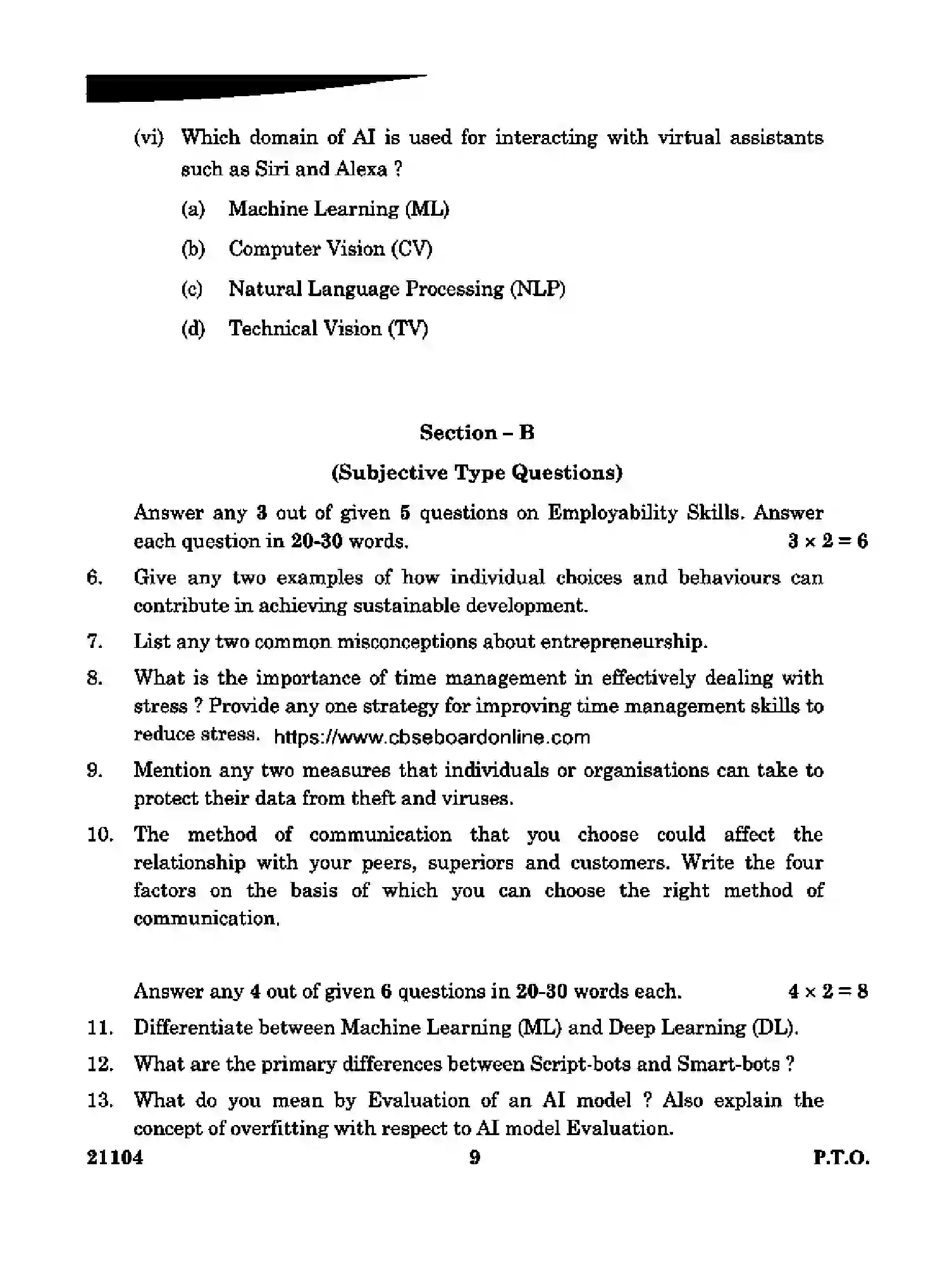 CBSE-Class-10-Previous-Year-Question-Papers-ARTIFICIAL-INTELLIGENCE-CDBA-SET-4-Page-9 Image