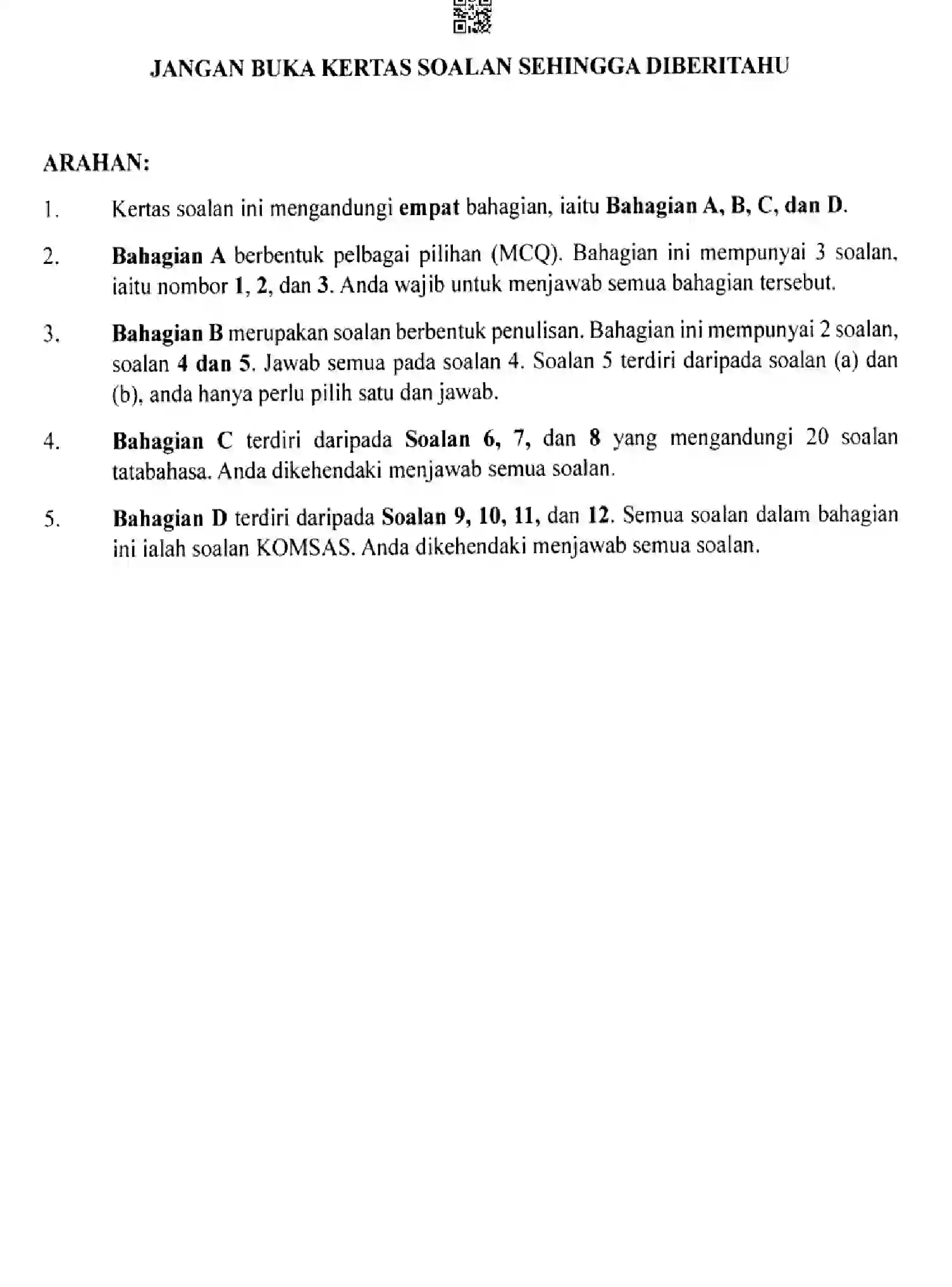 CBSE-Class-10-Previous-Year-Question-Papers-BAHASA-MELAYU-HF1EG-SET-4-Page-2 Image