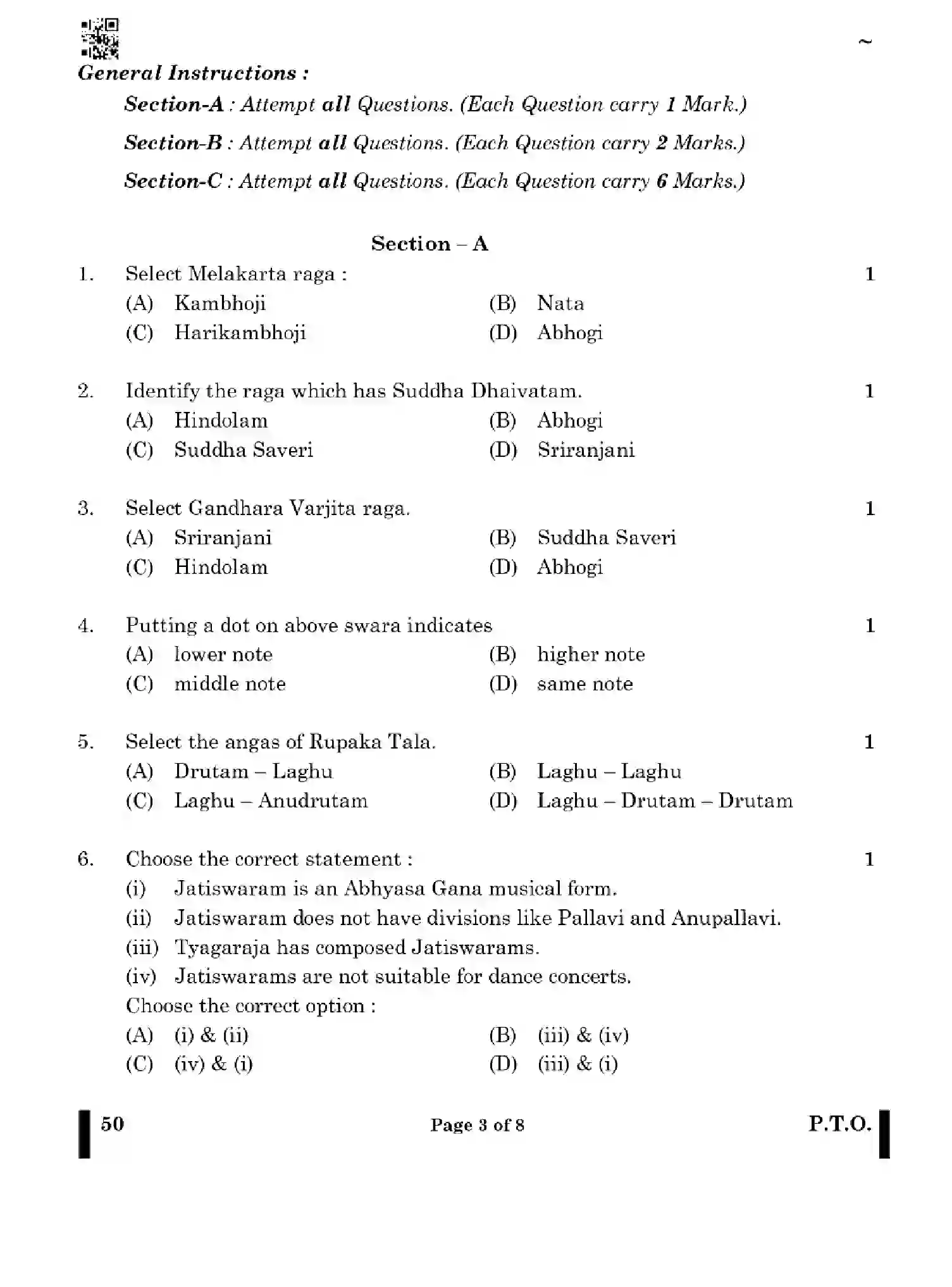 CBSE-Class-10-Previous-Year-Question-Papers-CARNATIC-MUSIC-MELODIC-INSTRUMENTS-GEF1H-SET-4-Page-3 Image