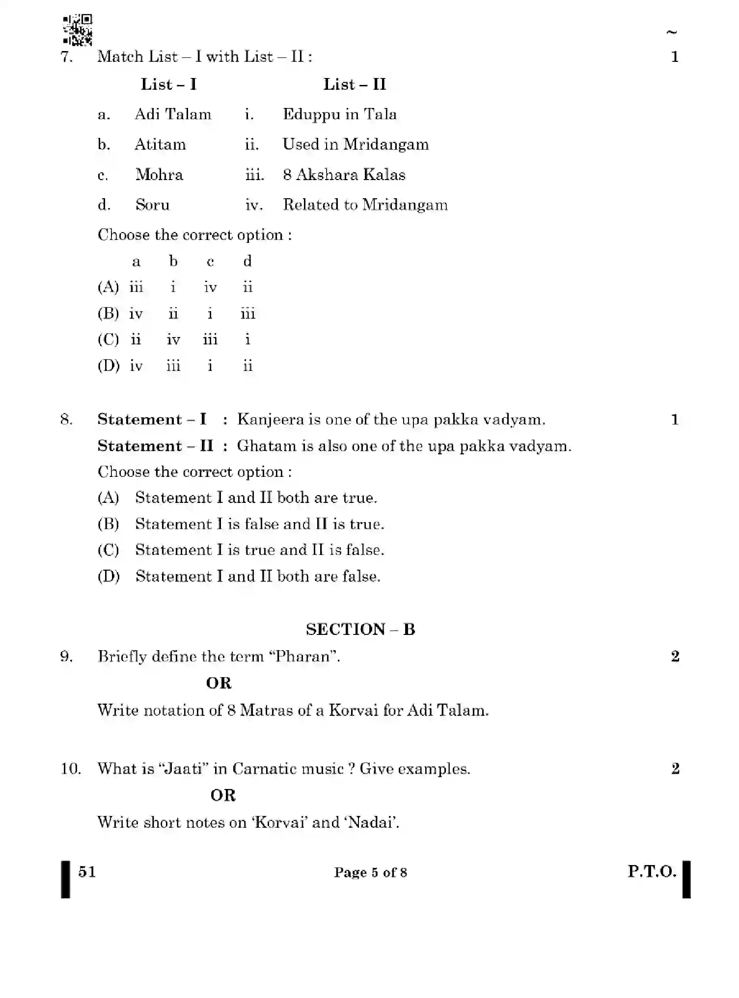 CBSE-Class-10-Previous-Year-Question-Papers-CARNATIC-MUSIC-PERCUSSION-INSTRUMENTS-GEF1H-SET-4-Page-5 Image