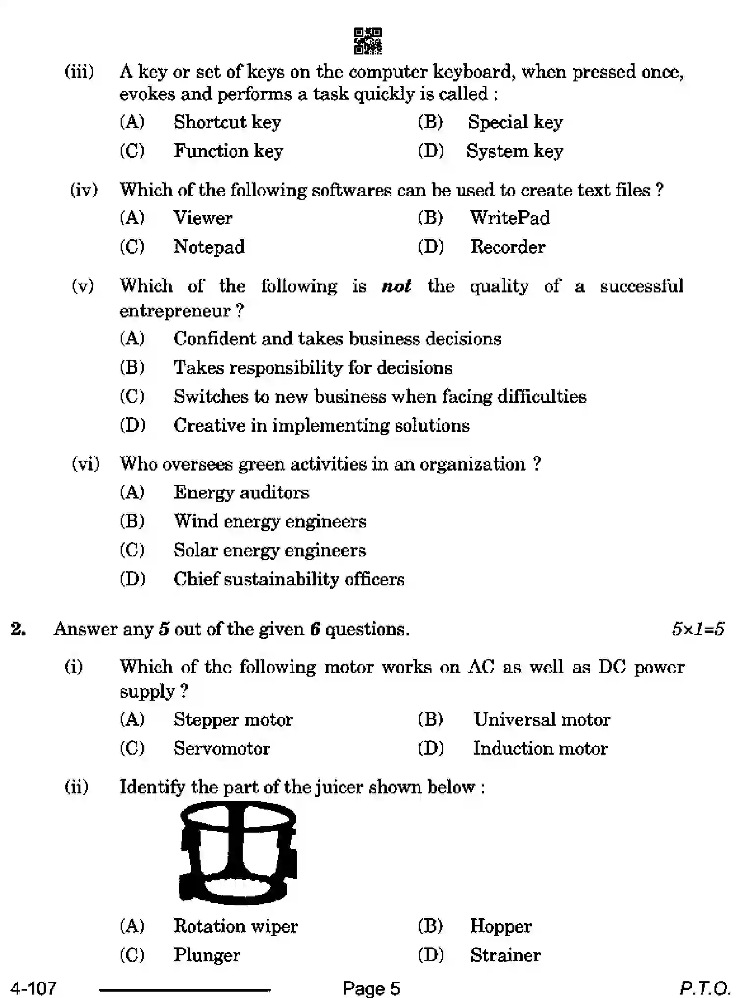 CBSE-Class-10-Previous-Year-Question-Papers-ELECTRONICS-AND-HARDWARE-CDBA-SET-4-Page-5 Image