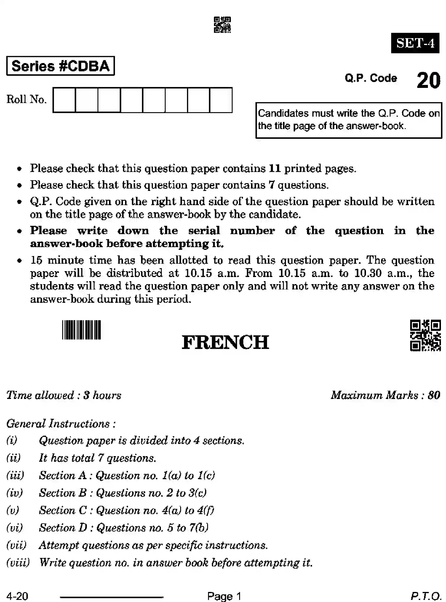 CBSE-Class-10-Previous-Year-Question-Papers-FRENCH-CDBA-SET-4-Page-1 Image