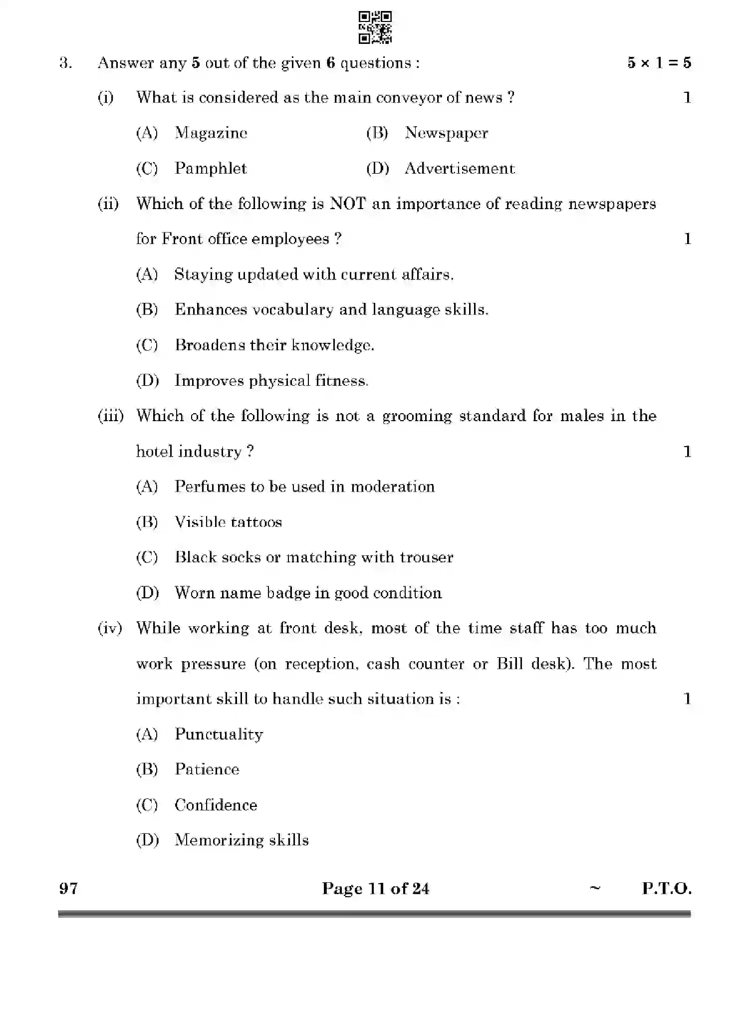 CBSE-Class-10-Previous-Year-Question-Papers-FRONT-OFFICE-OPERATIONS-HF1EG-SET-4-Page-11 Image
