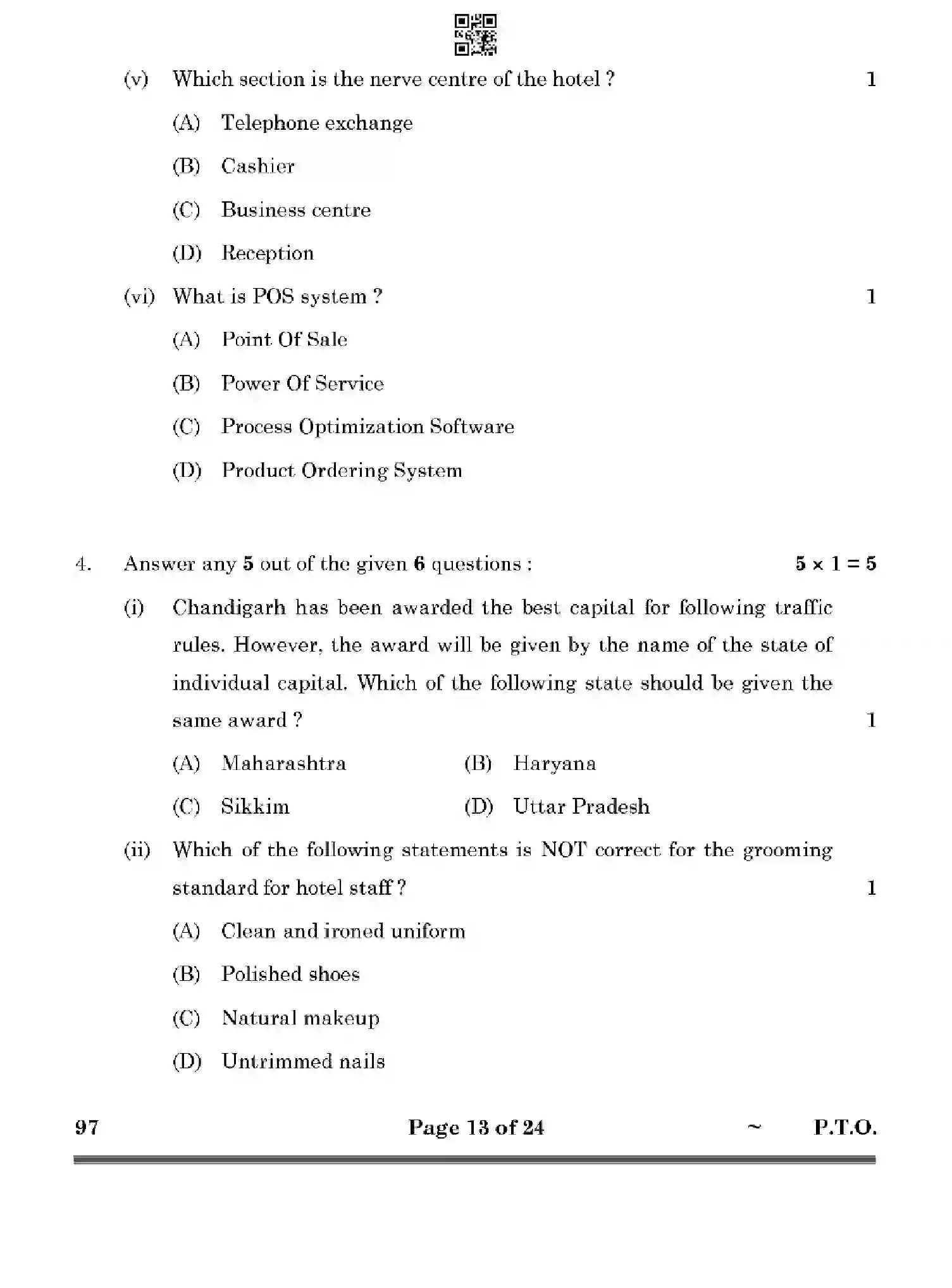 CBSE-Class-10-Previous-Year-Question-Papers-FRONT-OFFICE-OPERATIONS-HF1EG-SET-4-Page-13 Image