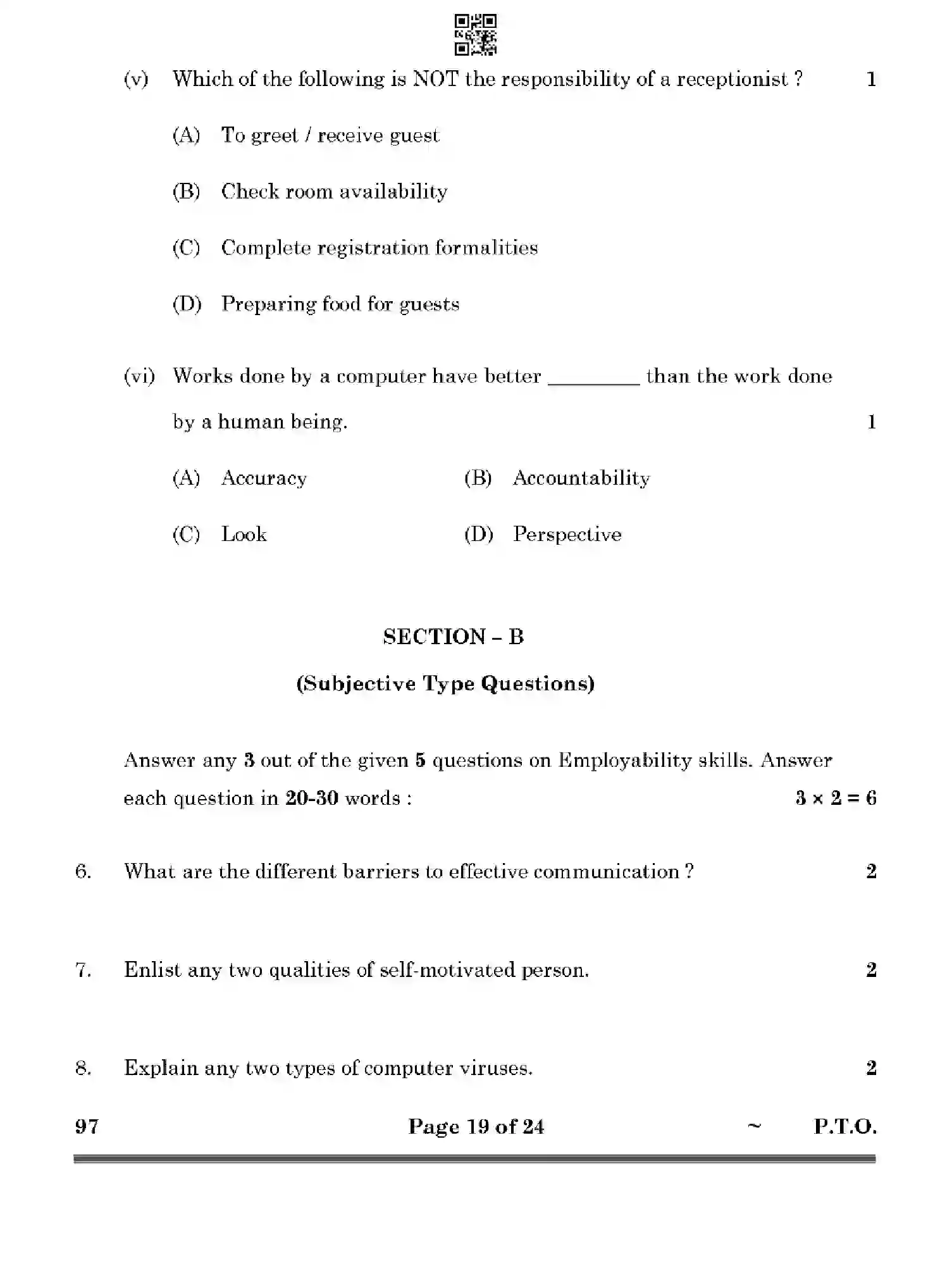 CBSE-Class-10-Previous-Year-Question-Papers-FRONT-OFFICE-OPERATIONS-HF1EG-SET-4-Page-19 Image