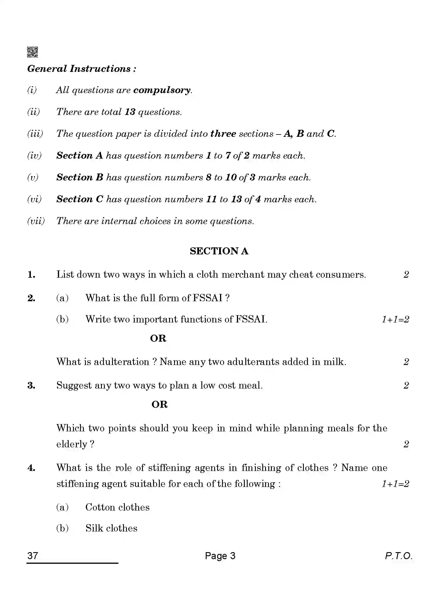 CBSE-Class-10-Previous-Year-Question-Papers-HOME-SCIENCE-AQQA-SET-4-Page-3 Image