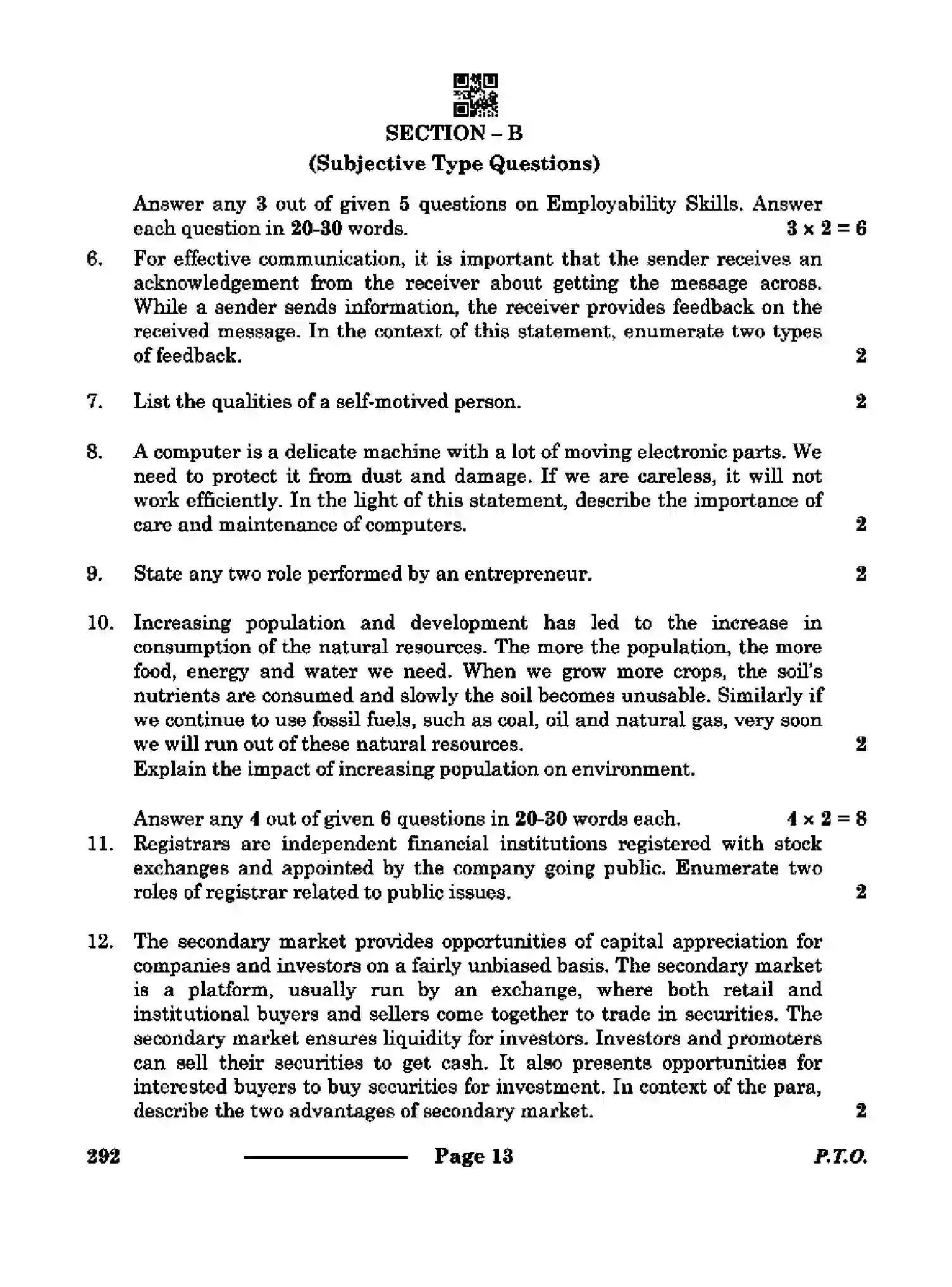 CBSE-Class-10-Previous-Year-Question-Papers-INTRODUCTION-TO-FINANCIAL-MARKETS-CDBA-SET-4-Page-13 Image