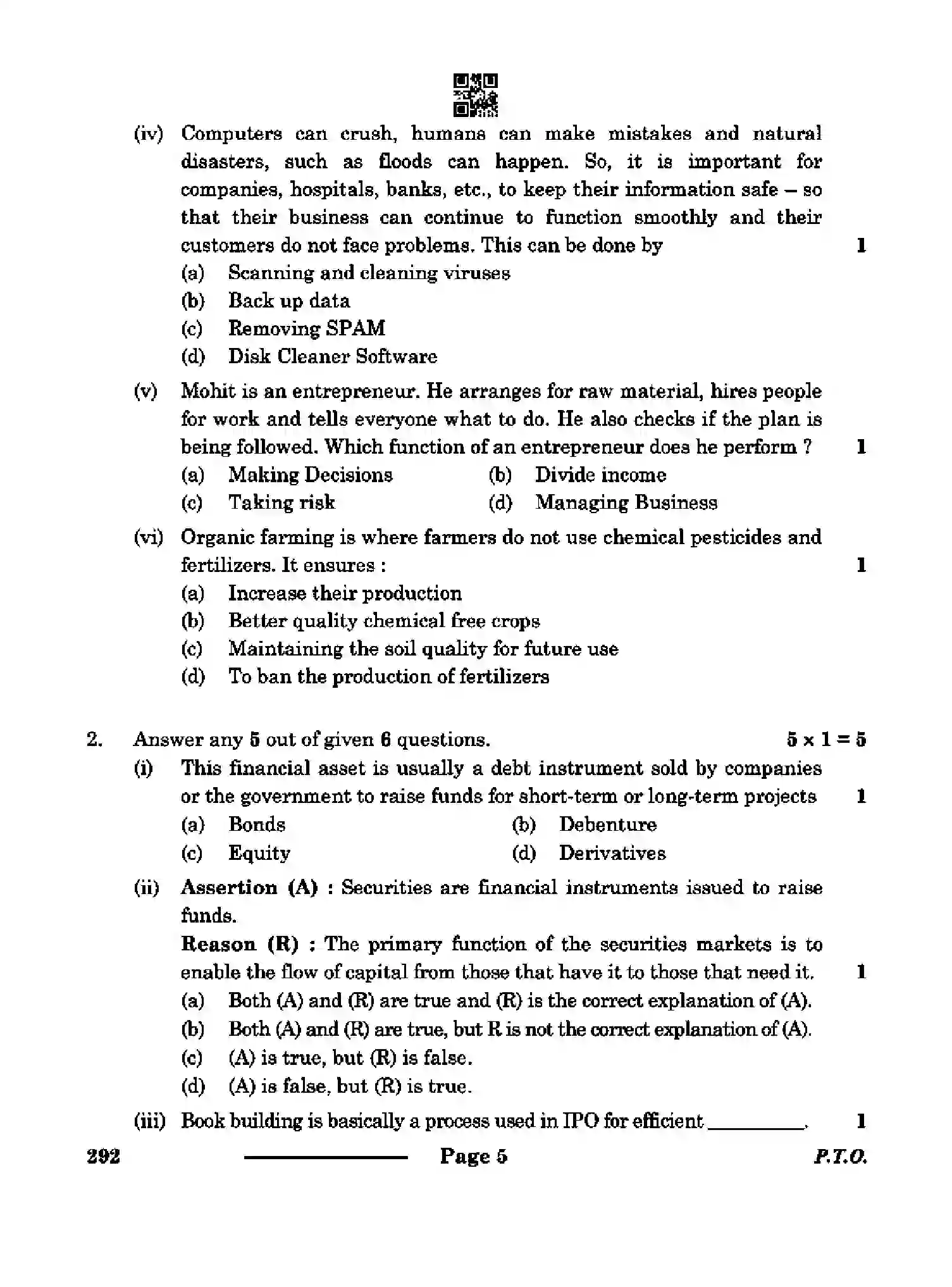 CBSE-Class-10-Previous-Year-Question-Papers-INTRODUCTION-TO-FINANCIAL-MARKETS-CDBA-SET-4-Page-5 Image