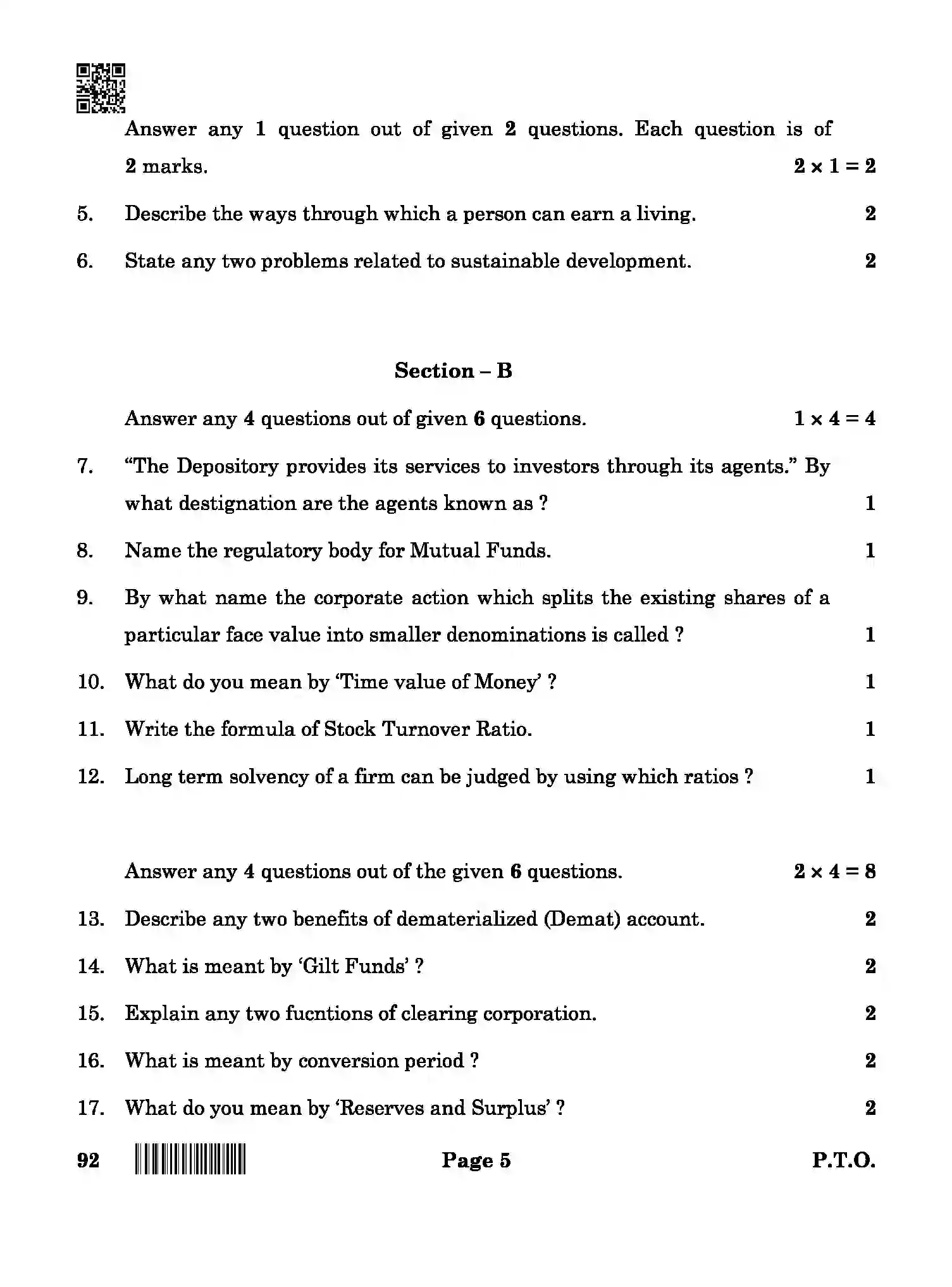 CBSE-Class-10-Previous-Year-Question-Papers-INTRODUCTION-TO-FINANCIAL-MARKETS-QAA-SET-4-Page-5 Image