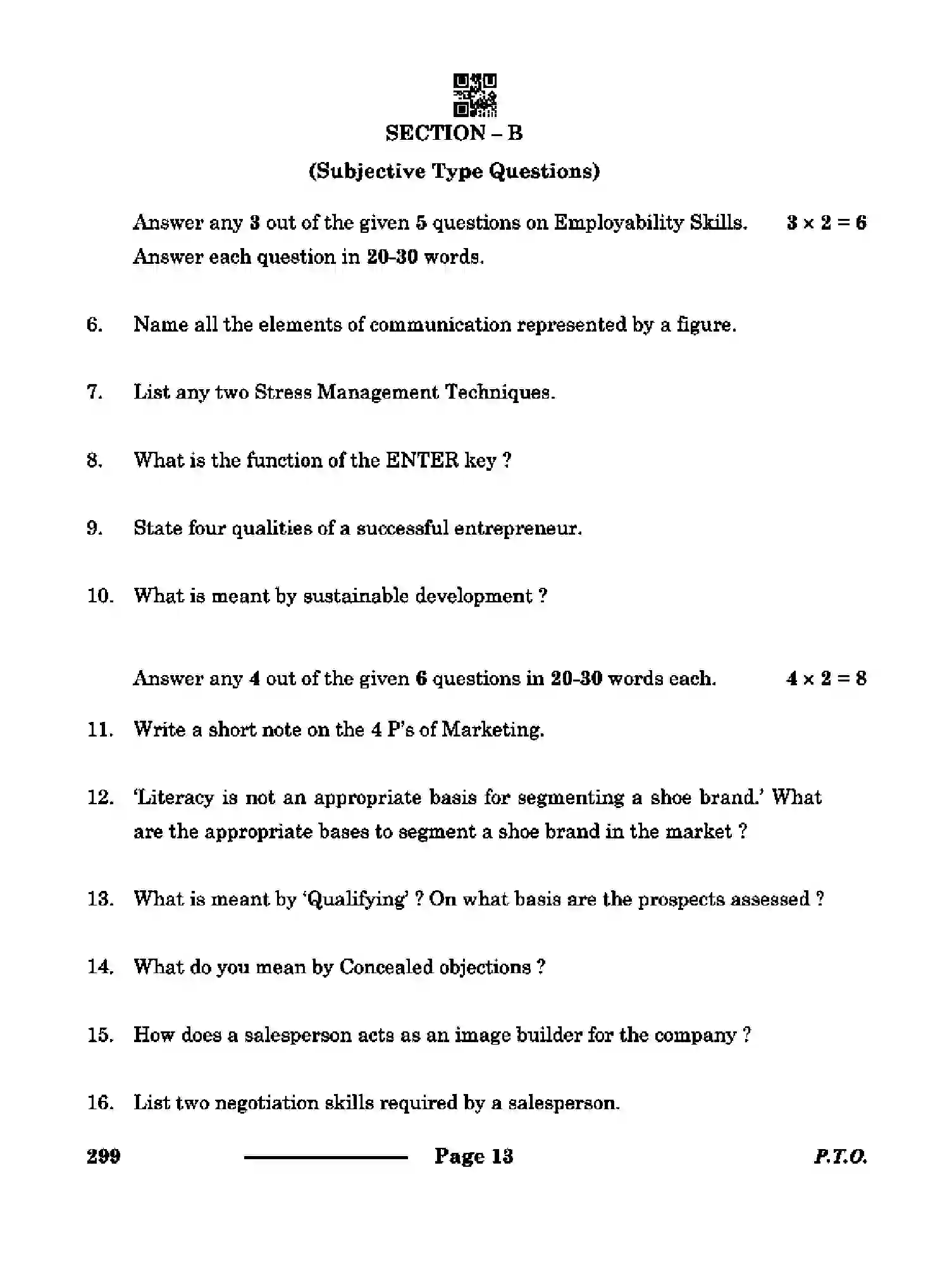 CBSE-Class-10-Previous-Year-Question-Papers-MARKETING-AND-SALES-CDBA-SET-4-Page-13 Image
