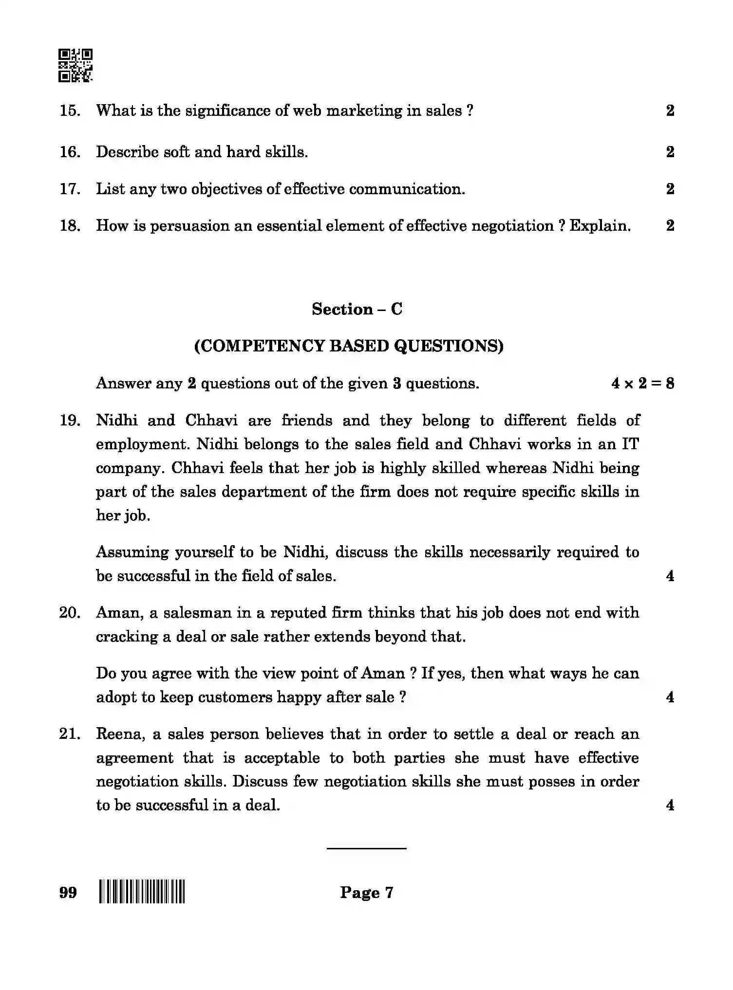 CBSE-Class-10-Previous-Year-Question-Papers-MARKETING-AND-SALES-QAA-SET-4-Page-7 Image